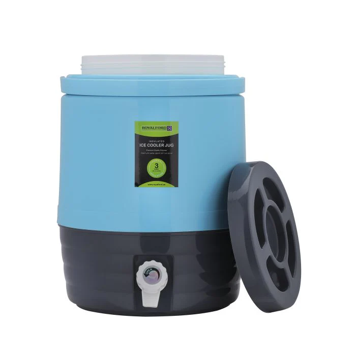 Royalford RF10486 Carry Cool Plus 8L insulated water jug with PU foam insulation| durable tap, easy carry handle and premium body to keep beverages cool for outdoor - Image 4