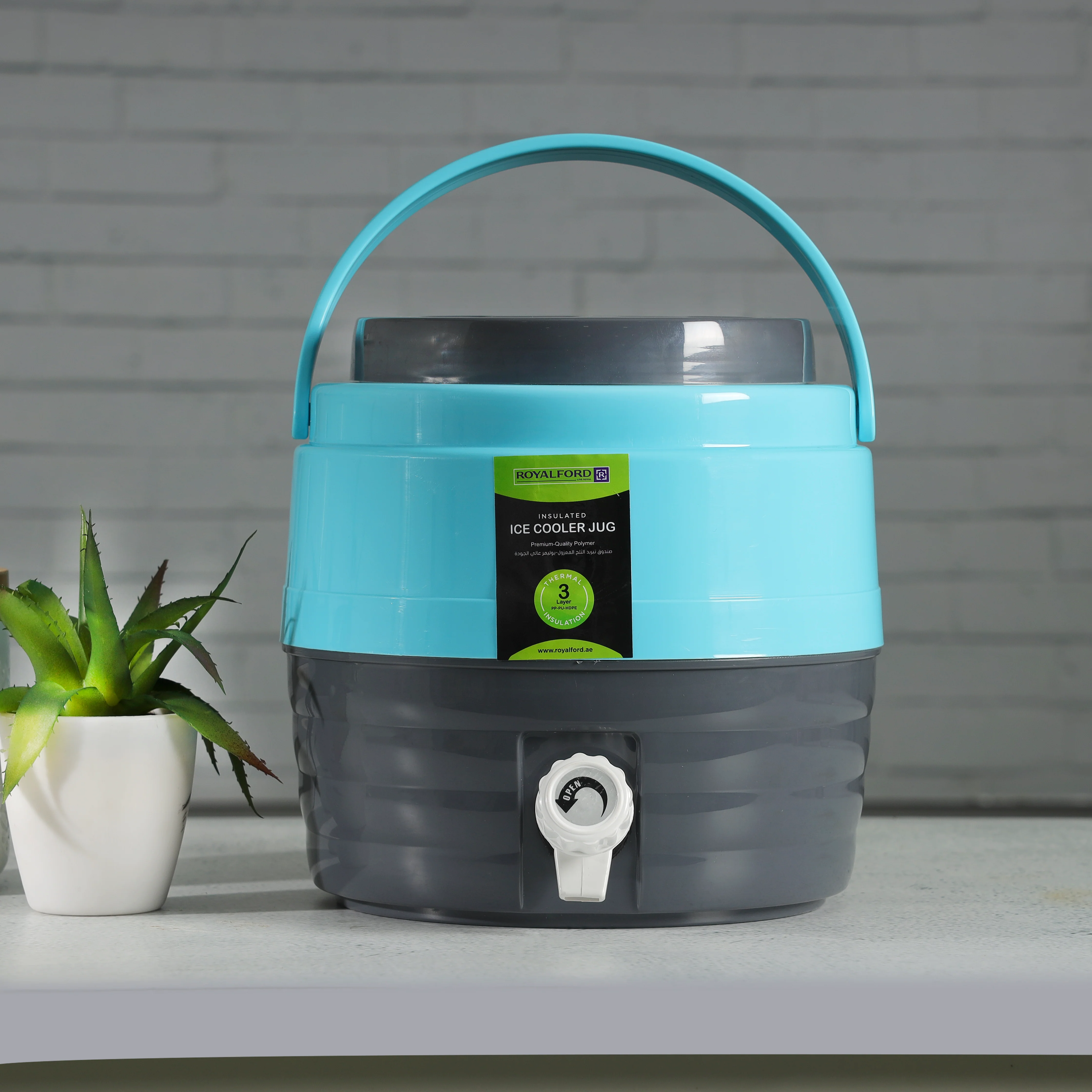 Royalford RF10487 Carry Cool Plus+ 5.5L Water Cooler Jug | PU Foam Insulated Ice Box | Durable Tap| Portable Handle| Premium Body for Home, Office, Travel & Outdoor Use - Image 2