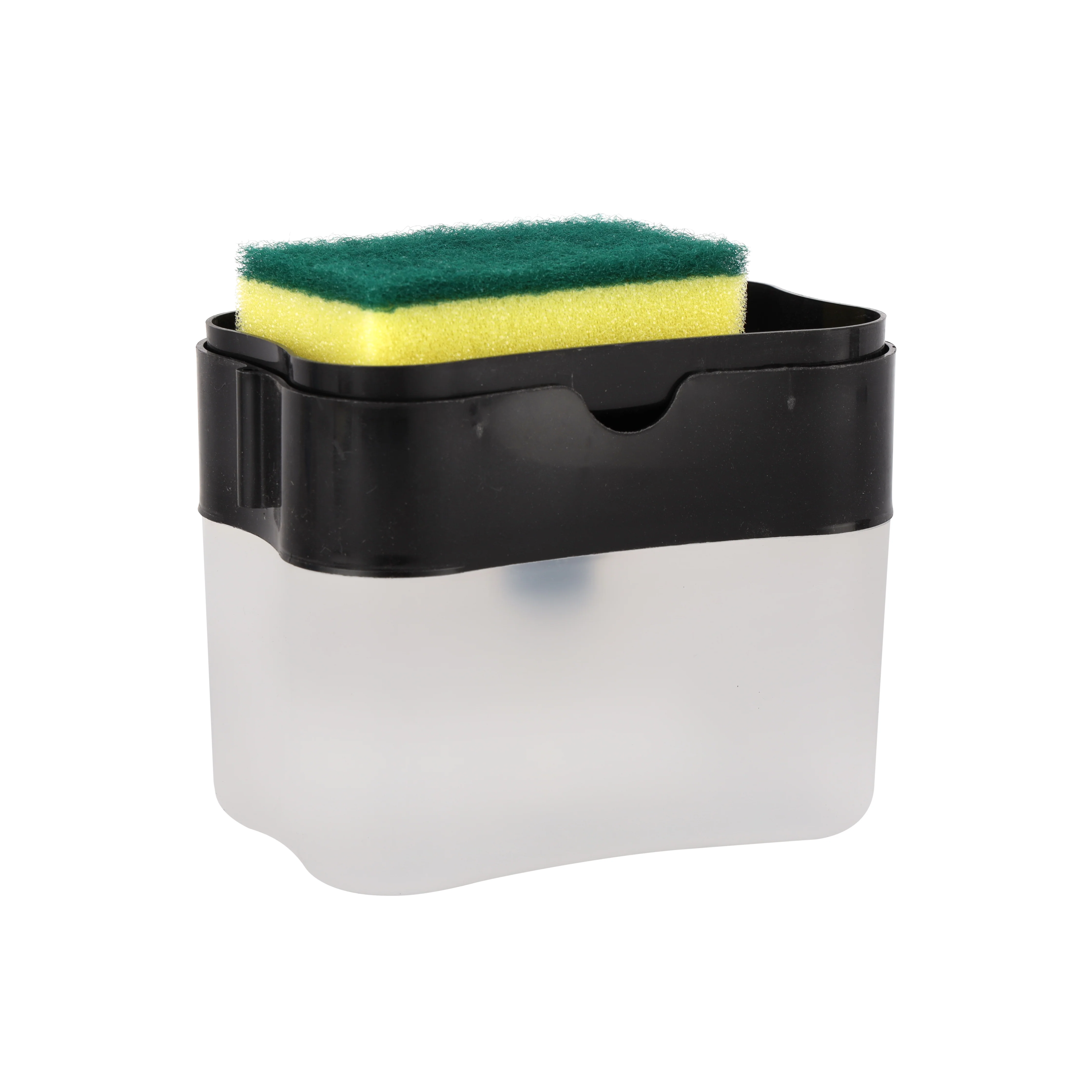 Royalford RF10497 Soap Dispenser with Sponge Holder| 2-in-1 design, durable ABS body & spill-free press dispensing| includes sponge for efficient kitchen cleaning use| - Image 3