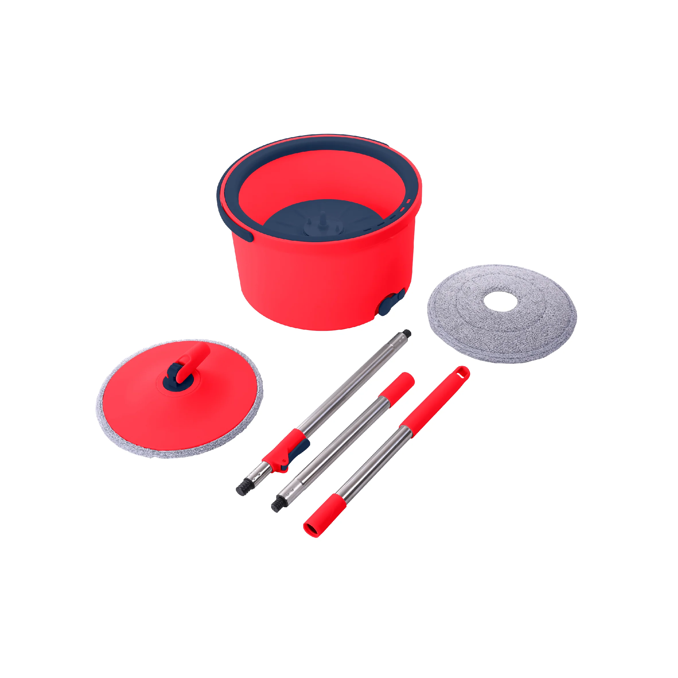 Royalford RF10500 Clean Spin Easy Mop with Bucket | Hands-Free Rotary Washing & Drying System | 100% Microfiber Mop Head | Dirty Water Separation & Non-Splash Cleaning - Image 4