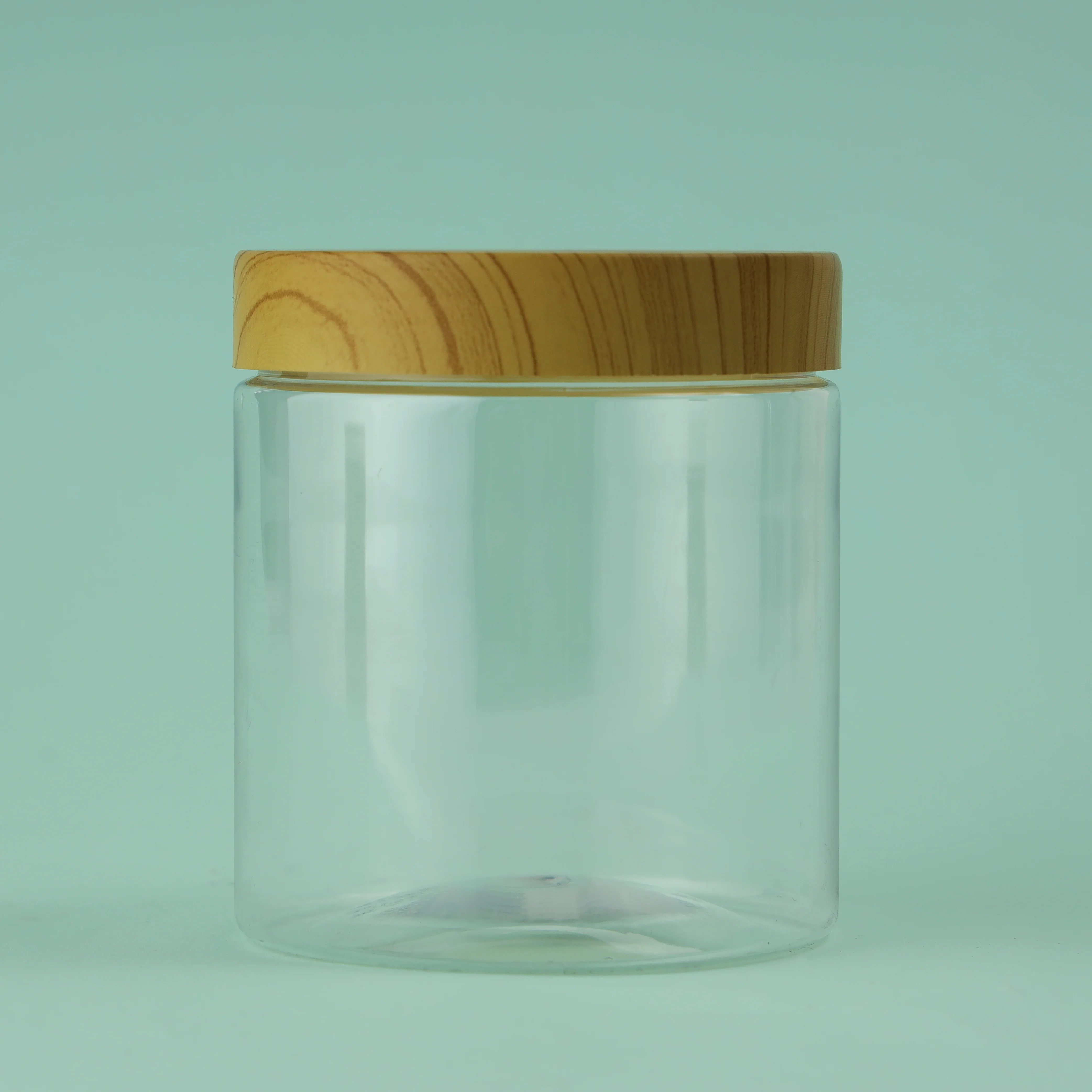 Royalford RF10507 Round Air-Tight PET Jars| BPA-free, odor-free, leak-proof design & wooden finish lids| containers in 500ml, 800ml & 1000ml sizes for freshness| - Image 2