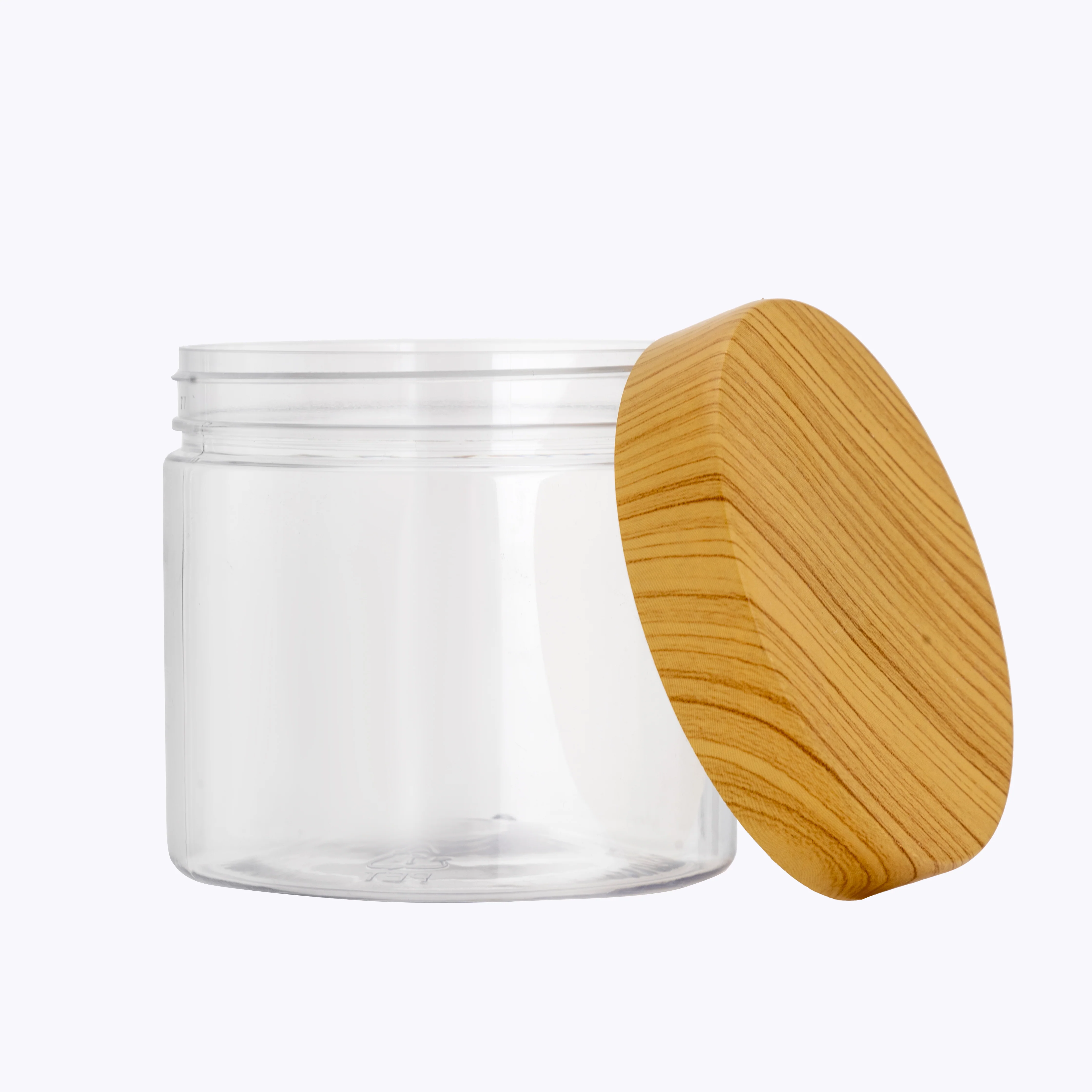 Royalford RF10507 Round Air-Tight PET Jars| BPA-free, odor-free, leak-proof design & wooden finish lids| containers in 500ml, 800ml & 1000ml sizes for freshness| - Image 4