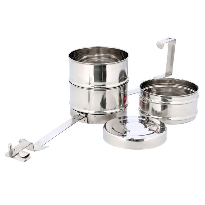 Royalford RF10558 3 Layer Bombay Tiffin Stainless Steel | Premium Food Grade Steel| Stackable Lunch Carrier with Handle for Office, School Travel & Daily Meal Storage Use - Image 4