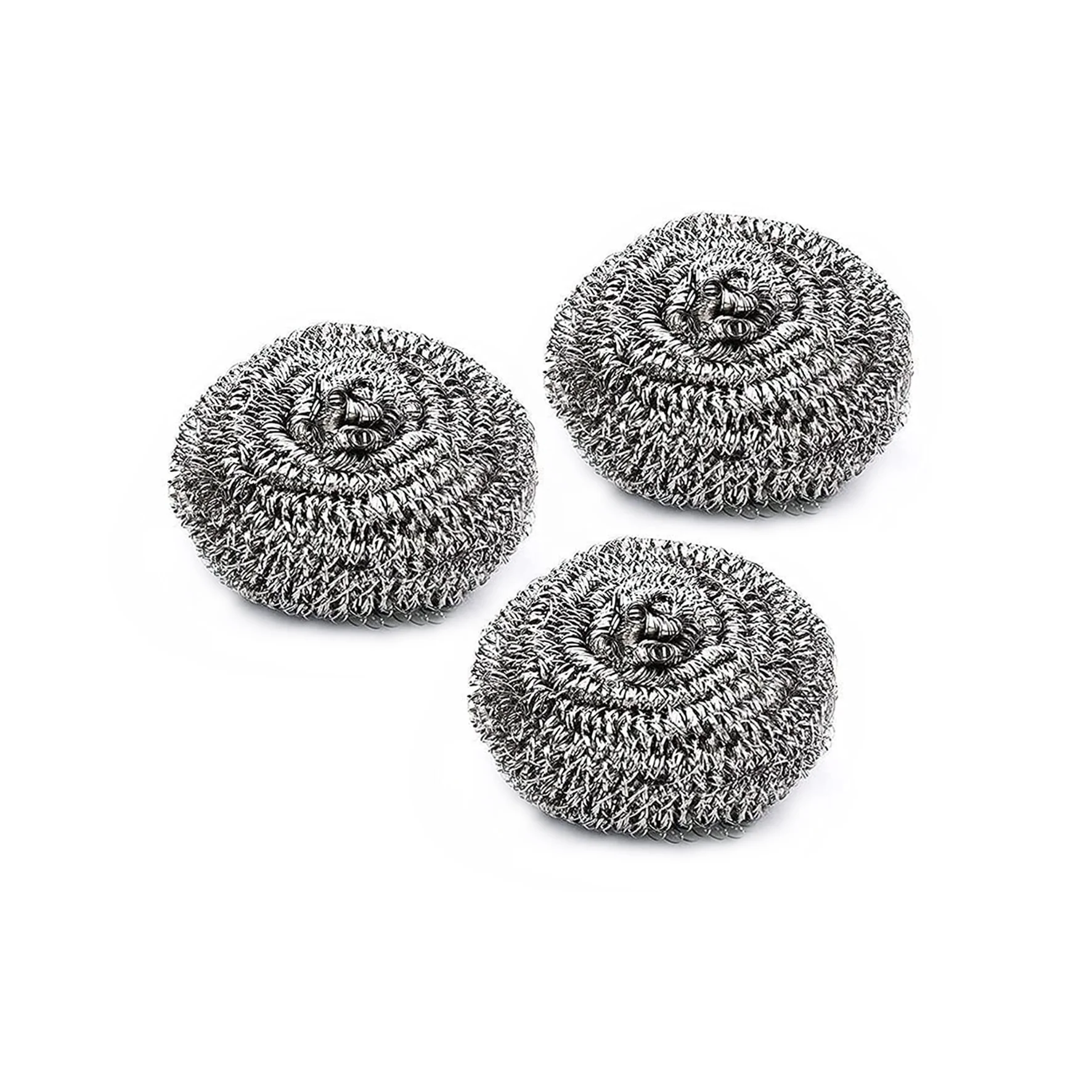 Royalford RF10635 Stainless Steel Scourer | 3PCS Heavy Duty Scrubber | Rust Proof | Durable Cleaning Pads for Kitchen Pots, Pans, Utensils & Sink Cleaning Use