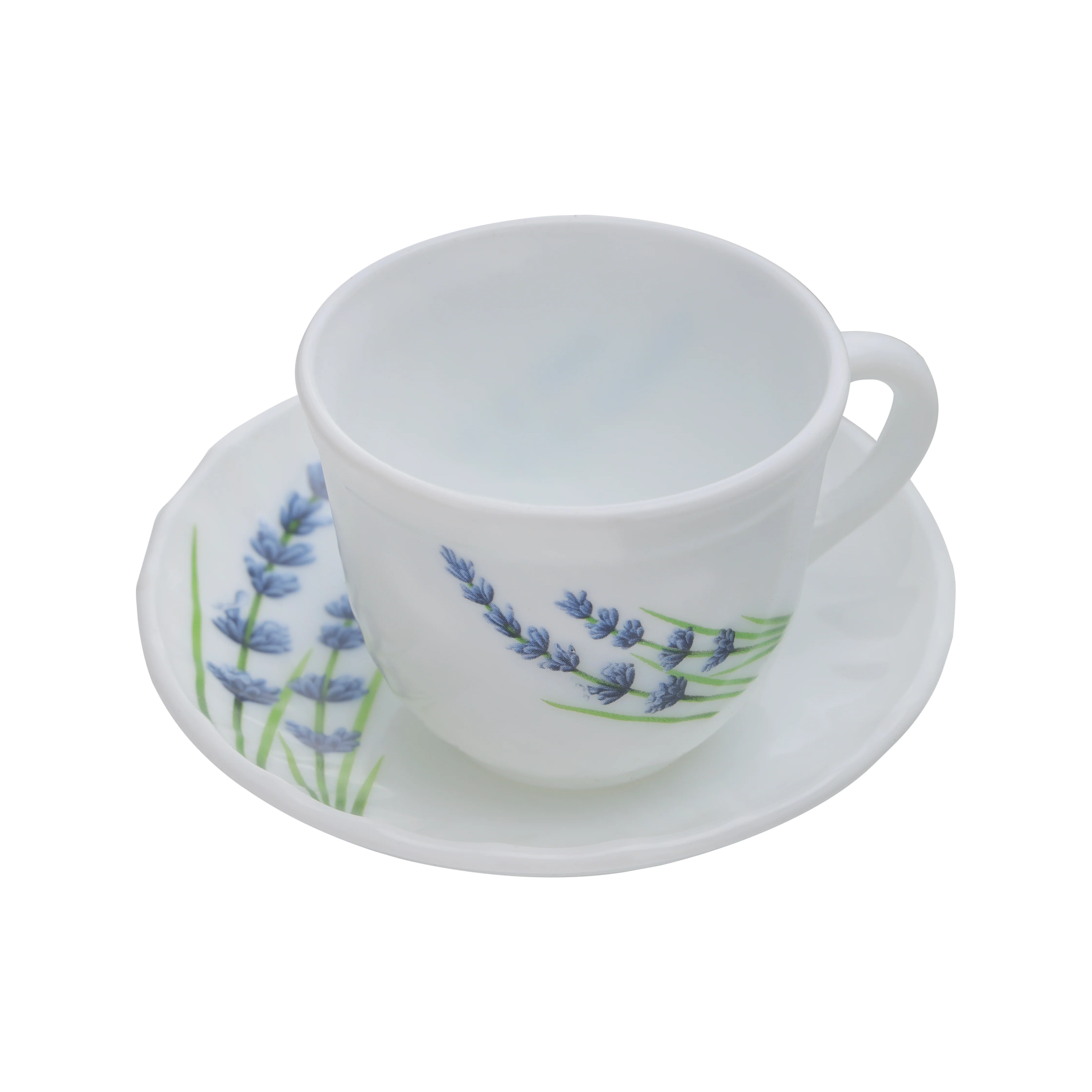 Royalford RF10679 44-Piece Opalware Dinner Set | English Lavender Design | | Lightweight & Elegant Floral Pattern| Dishwasher & Freezer Safe |Complete Family Tableware - Image 4