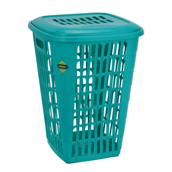 Royalford RF10719 Laundry Basket with Lid | Premium Plastic Laundry Storage Basket | Ventilated Design | Comfortable Handles | Durable PP Build for Daily Laundry Use - Image 2