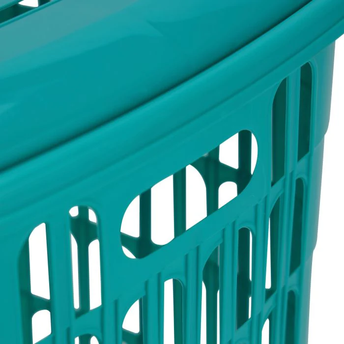 Royalford RF10719 Laundry Basket with Lid | Premium Plastic Laundry Storage Basket | Ventilated Design | Comfortable Handles | Durable PP Build for Daily Laundry Use - Image 4
