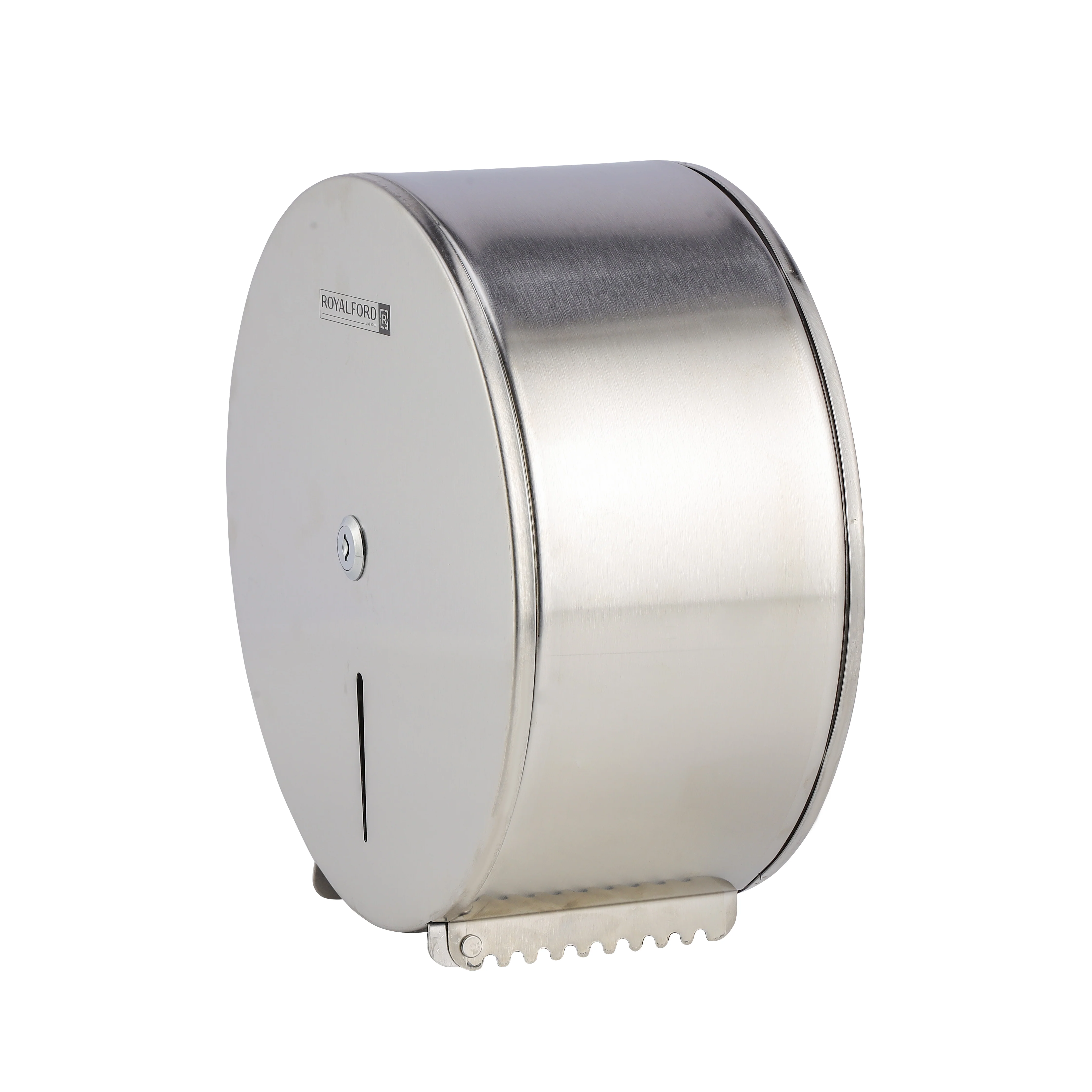 Royalford RF10732 Stainless Steel Paper Roll Dispenser |  Durable Hygienic Tissue Holder | Wall Mounted Lockable Design for Bathroom, Restaurant & Hospital Use - Image 3