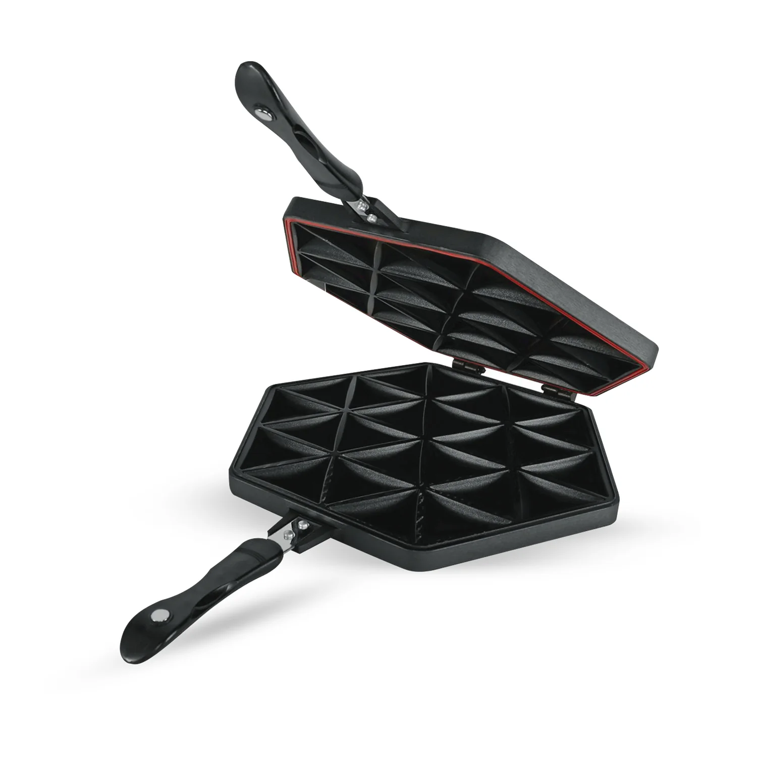 Royalford Samosa Maker RF10745 | Non-Stick Double-Sided Die-Cast Aluminium Plates | Easy Cleaning| Durable | Heat-Resistant Handle & Perfect Crispy Samosas Every Time - Image 3