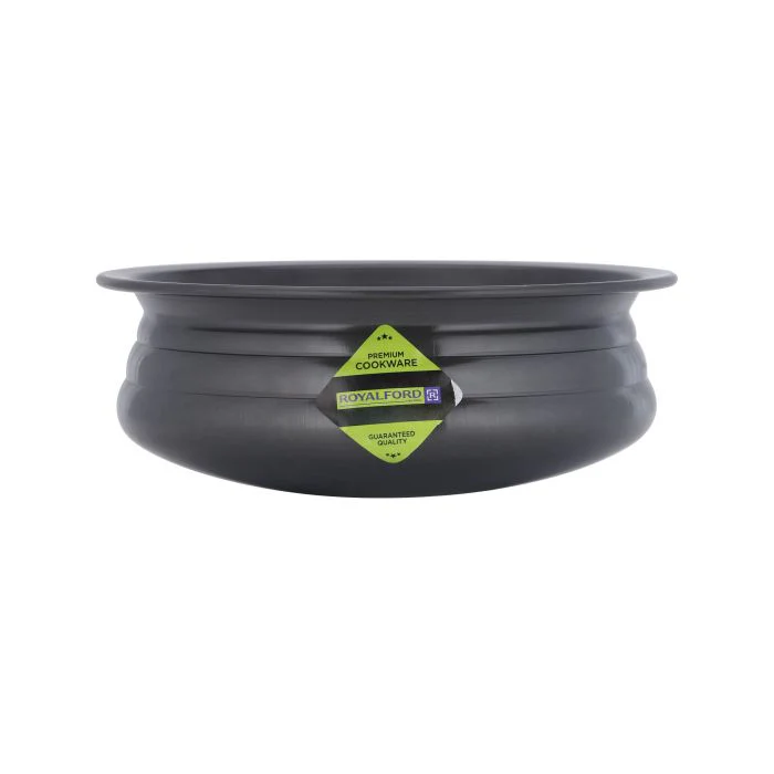 Royalford RF10748 Hard Anodized Uruli |  Steel Lid | 1.7L Capacity | Durable Food Grade Aluminium Cookware | Even Heat Distribution | Perfect for Traditional Cooking - Image 3