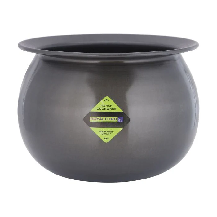 Royalford RF10750 Hard Anodized Rice Pot | Steel Lid | 2.5L Capacity | Durable Food Grade Aluminium Cookware | Quick Even Heat Distribution for Perfect Rice Cooking - Image 2