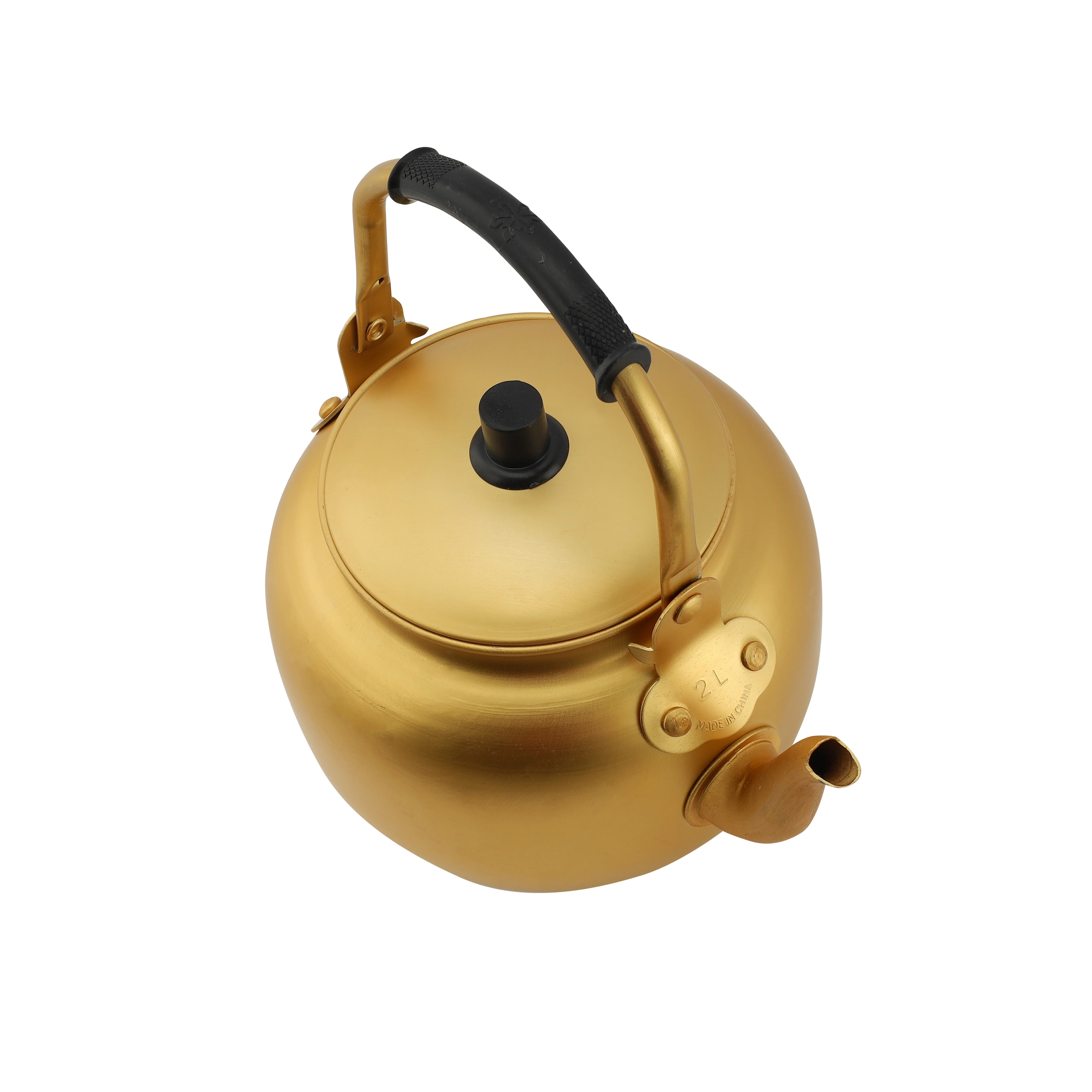 Royalford RF10768 2.0L Golden Finish Aluminium Tea Kettle | Anti-Scald Handle | Rust & Corrosion Resistant Body | Induction Compatible  | Lightweight & Easy to Handle - Image 3