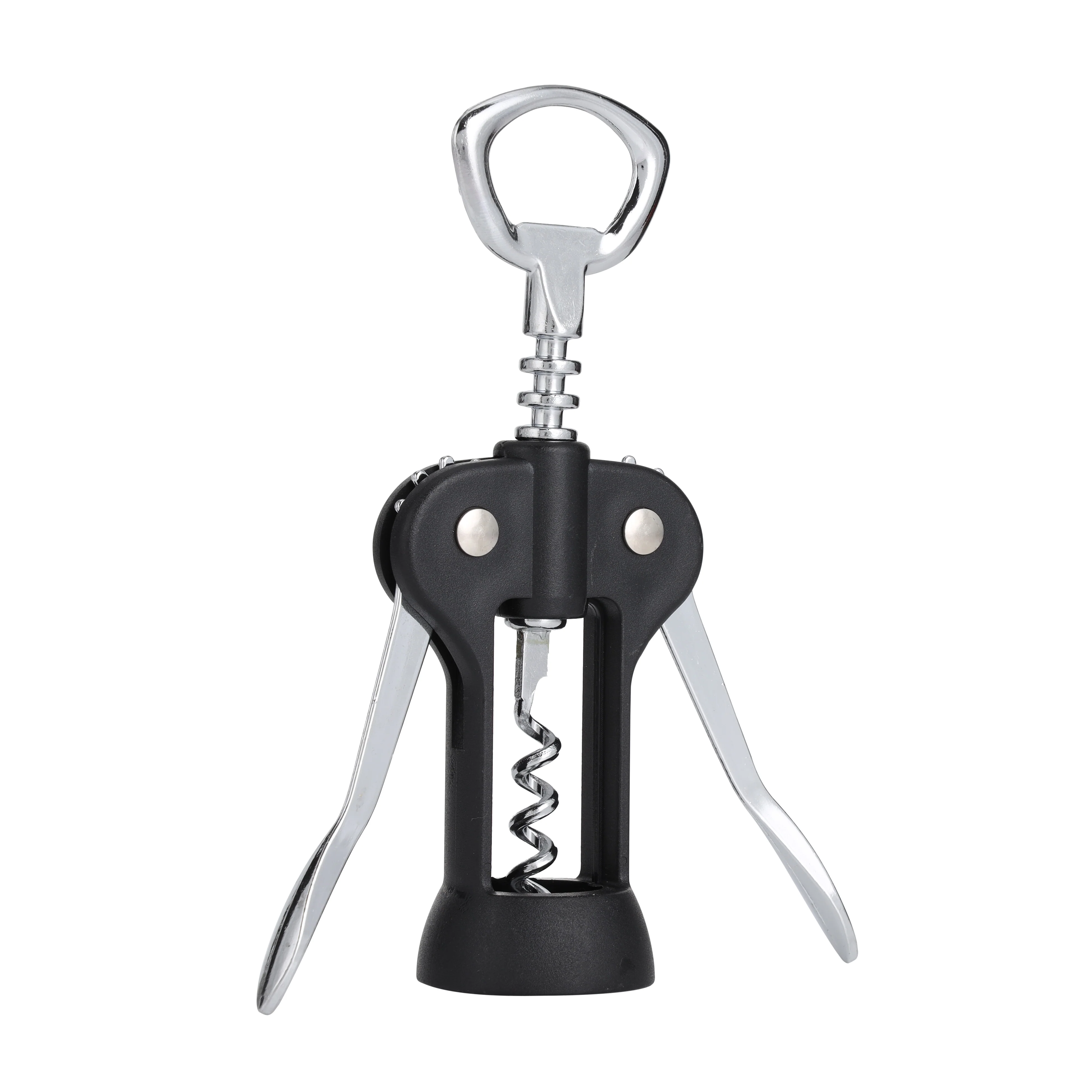 Royalford RF10773 Winged Wine Opener | Stainless Steel Corkscrew Bottle Opener | Ergonomic Handle | Heavy Duty Zinc Alloy Wine Bottle Opener | Dishwasher Safe Bar Tool - Image 2