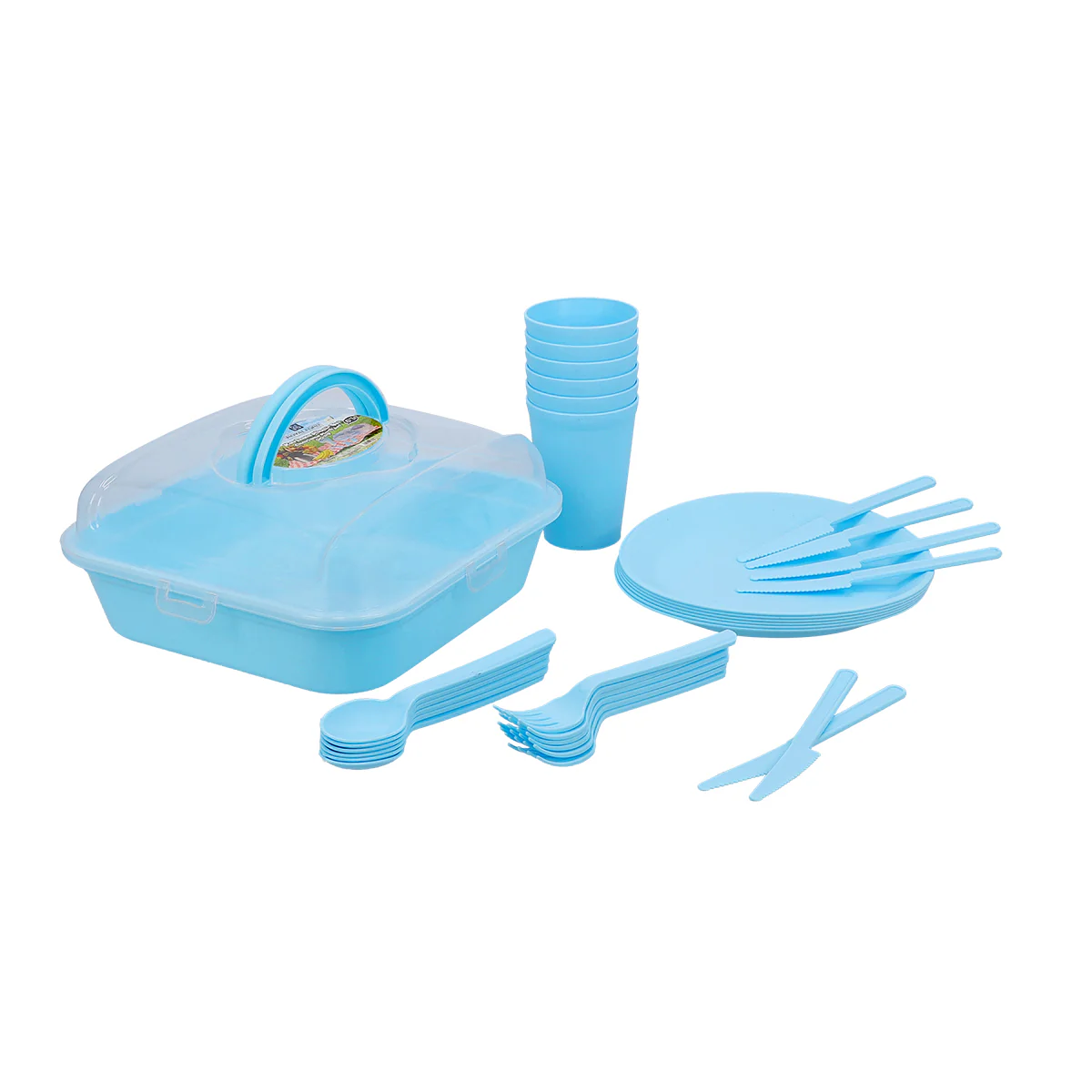 Royalford RF10797 Charizma Picnic Set 32 PCS | Portable Picnic & Camping Tableware | BPA-Free, Durable, Lightweight Outdoor Dining Kit with Plates, Cups & Cutlery - Image 4