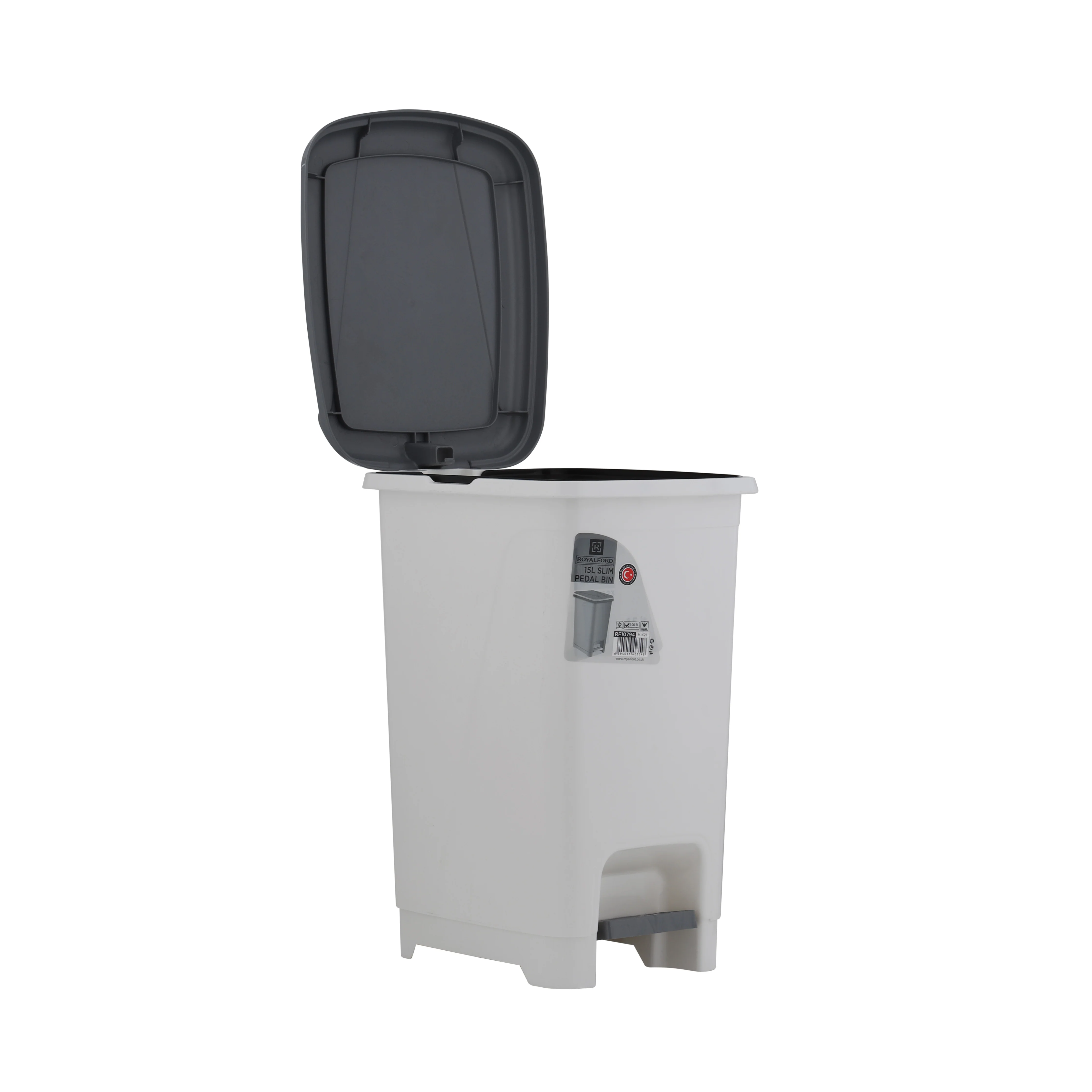 Royalford RF10804 30L Novelty Trash Bin | Durable Design |  Premium Plastic Swing Lid Waste Bin for Kitchen, Bathroom & Office Use |  Modern Home Waste Solution - Image 4