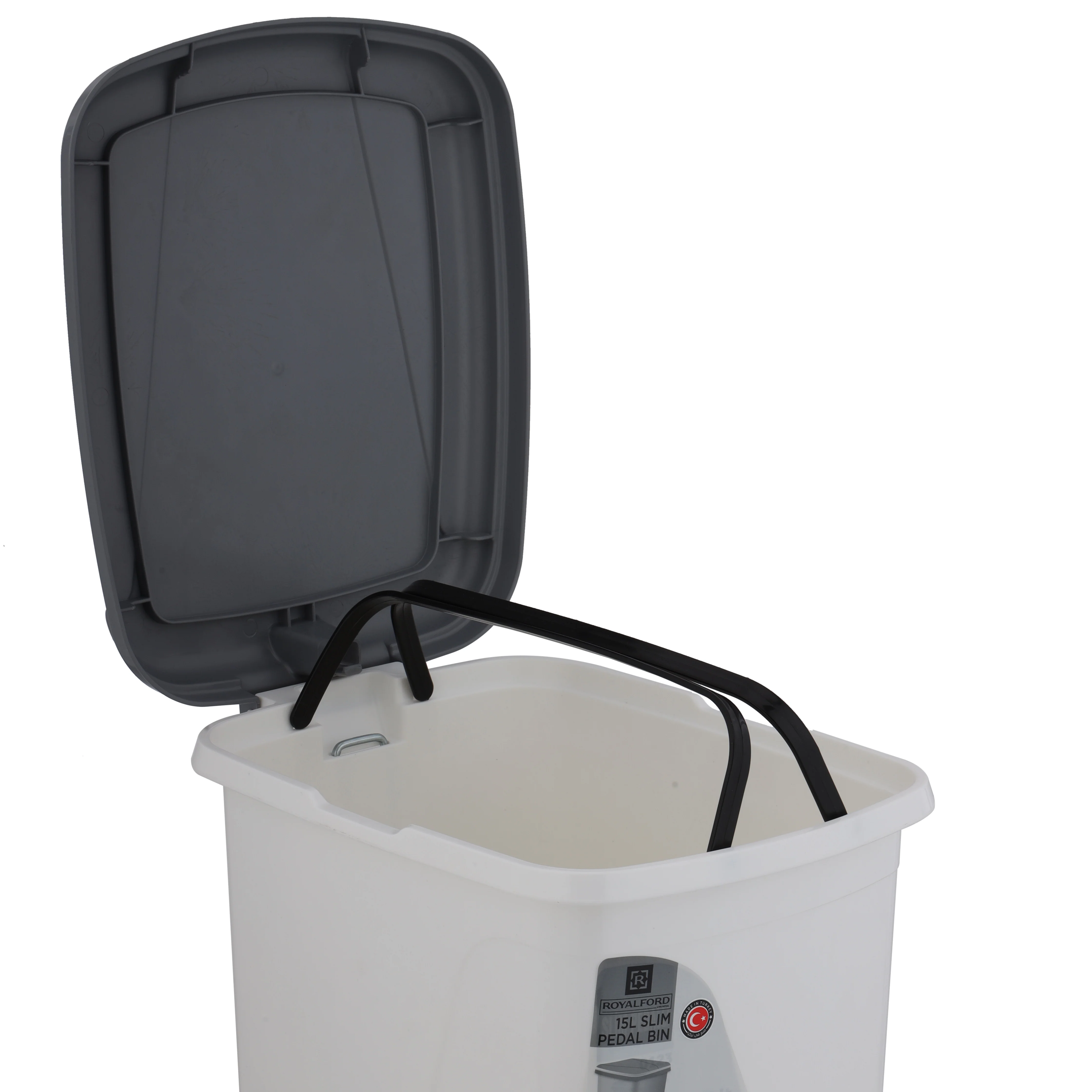 Royalford RF10804 30L Novelty Trash Bin | Durable Design |  Premium Plastic Swing Lid Waste Bin for Kitchen, Bathroom & Office Use |  Modern Home Waste Solution - Image 5