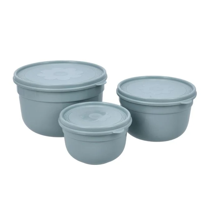 Royalford RF10873 3 Pcs Classic Storage Bowl Set | Air-Tight Lids| Premium Plasticware| Stackable Design|  Dishwasher & Freezer Safe Containers for Kitchen Home Use - Image 3