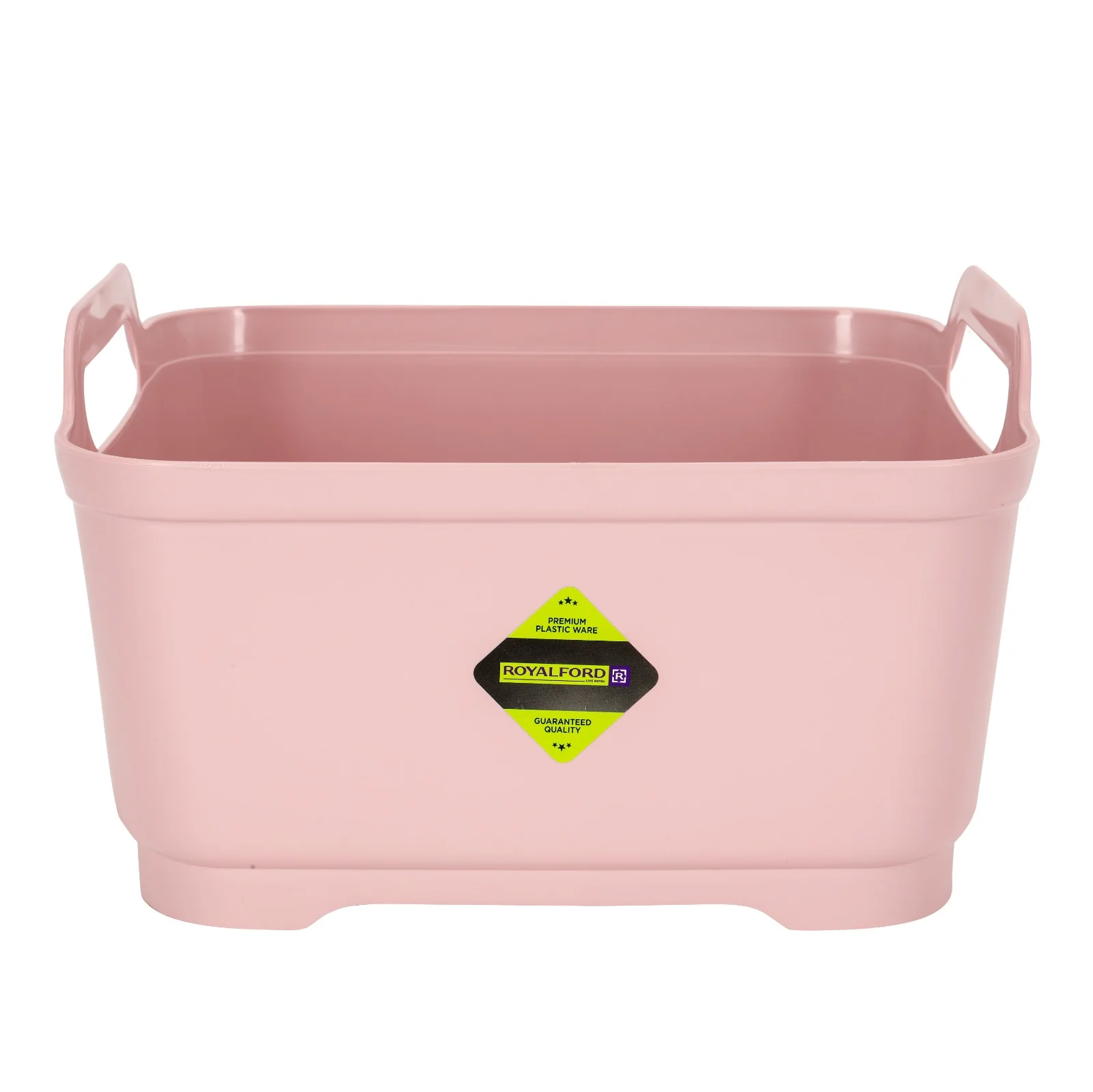 Royalford RF10874 9L Square Basket with Filter |BPA Free Plastic Utility Basket | Drain Plug| Multipurpose Kitchen Washing, Draining & Storage Organizer |Multipurpose use