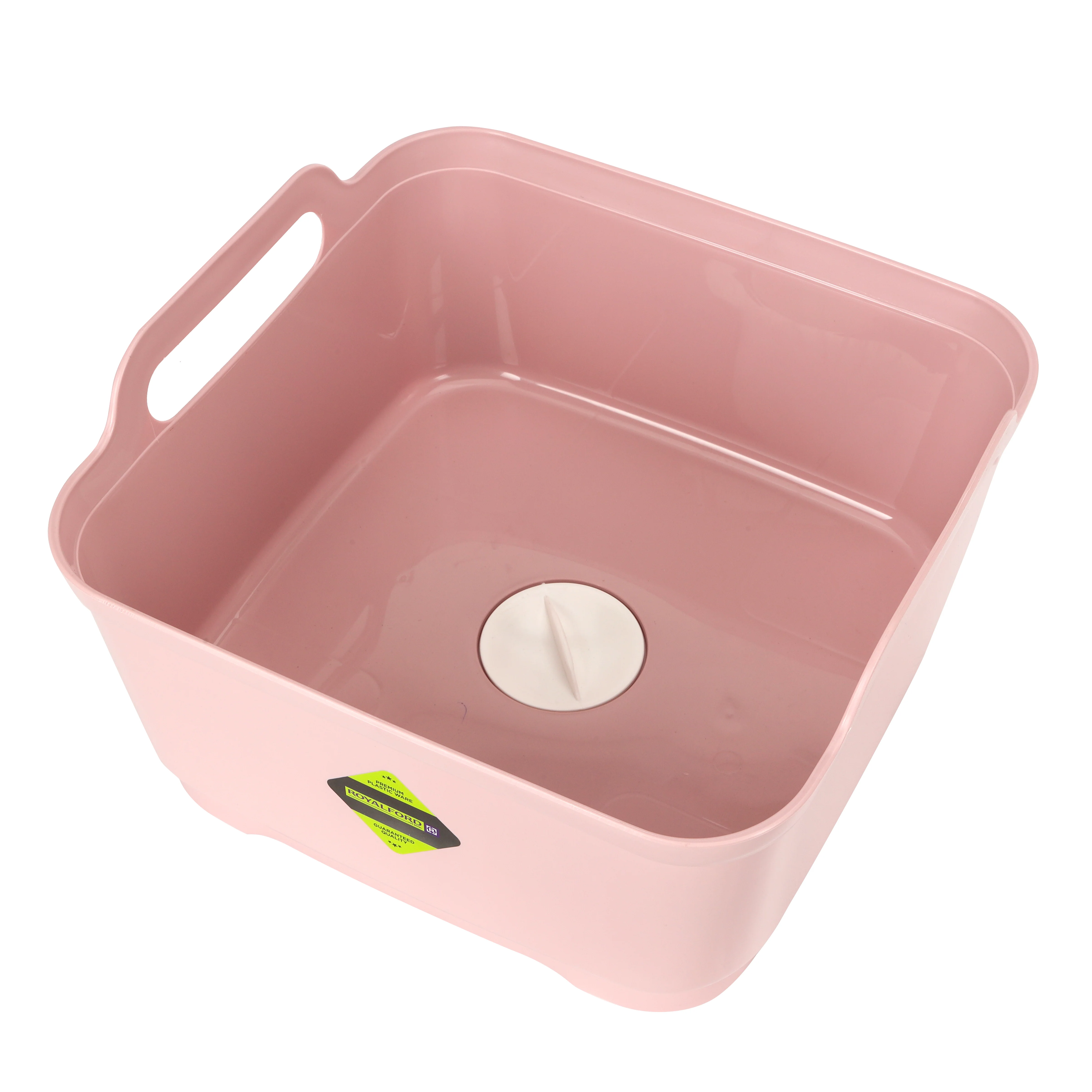 Royalford RF10874 9L Square Basket with Filter |BPA Free Plastic Utility Basket | Drain Plug| Multipurpose Kitchen Washing, Draining & Storage Organizer |Multipurpose use - Image 3