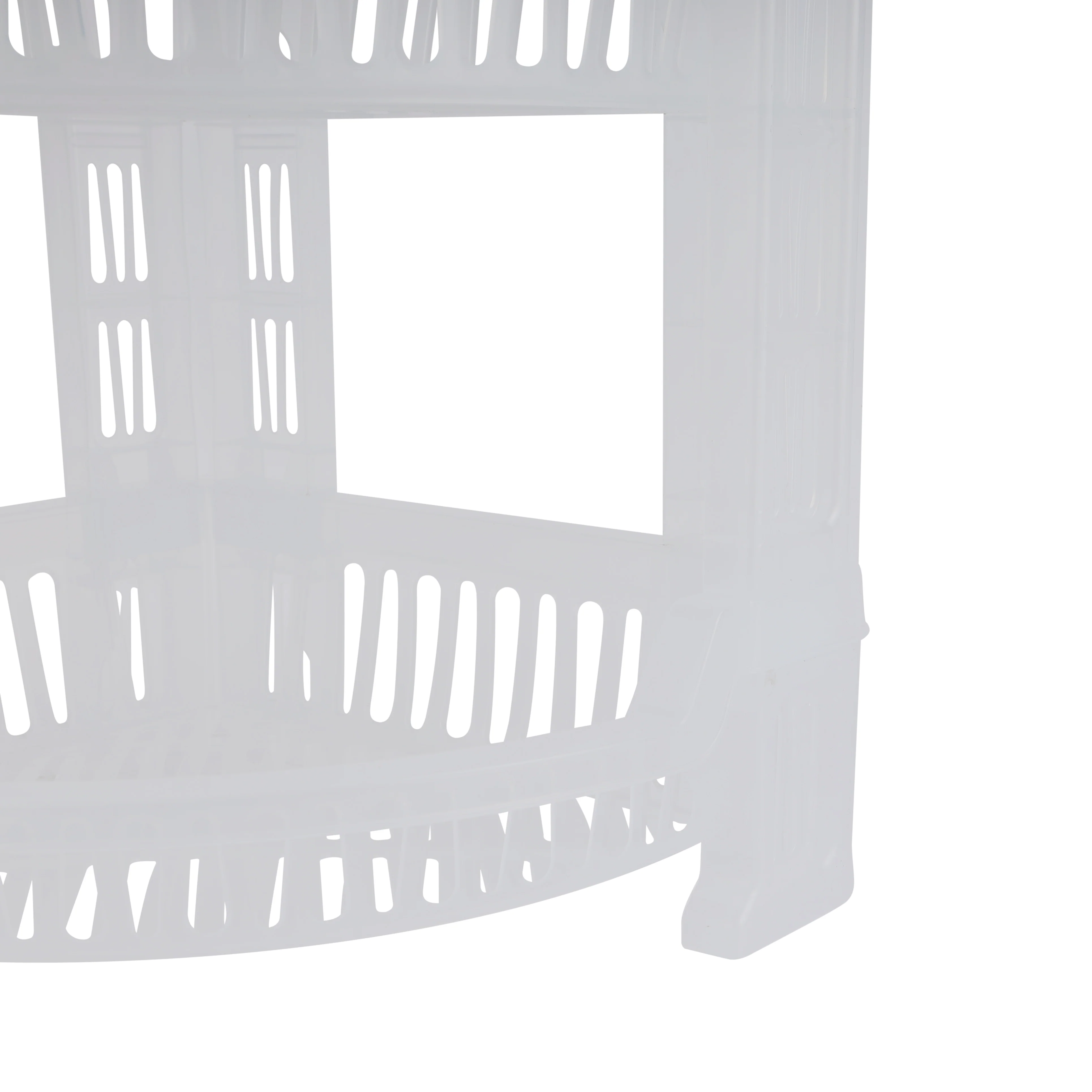Royalford RF10881 4-Layer Corner Rack | Premium Plastic Storage Rack| Compact Space-Saving Design | Easy to Install & Clean | Lightweight & Multi-Purpose Organizer - Image 5