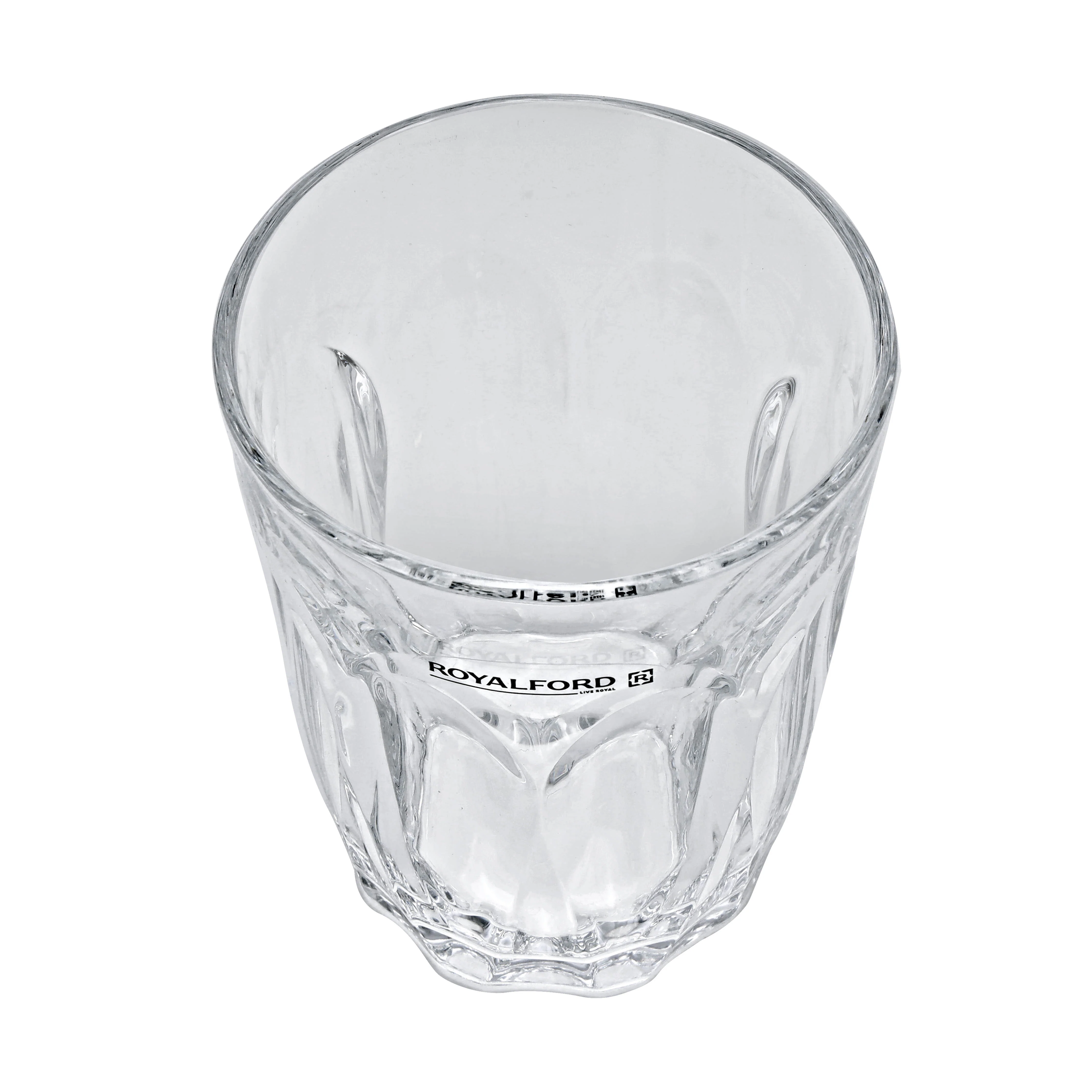 Royalford RF1097 GT6 Glass Tumbler Set | 6PCS 9oz Durable Drinking Glasses for Water, Juice, Soft Drinks & Beverages | Elegant Everyday Glassware for Home  & Restaurants - Image 2