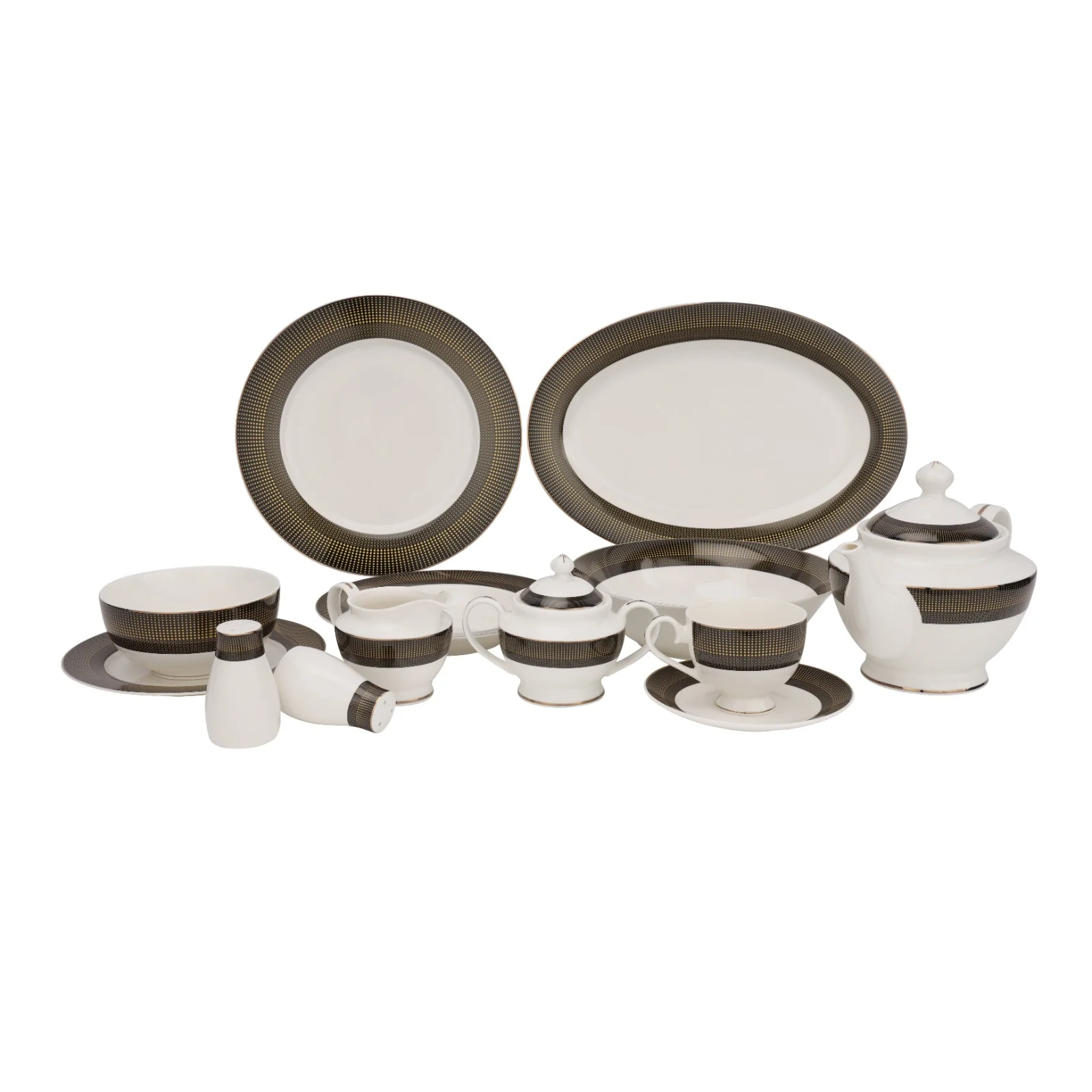 Royalford RF11046 83-Piece Premium Bone China Dinner Set | Elegant Tableware | Durable Lightweight Design| Dishwasher Safe | Complete Dining Collection for Homes - Image 2