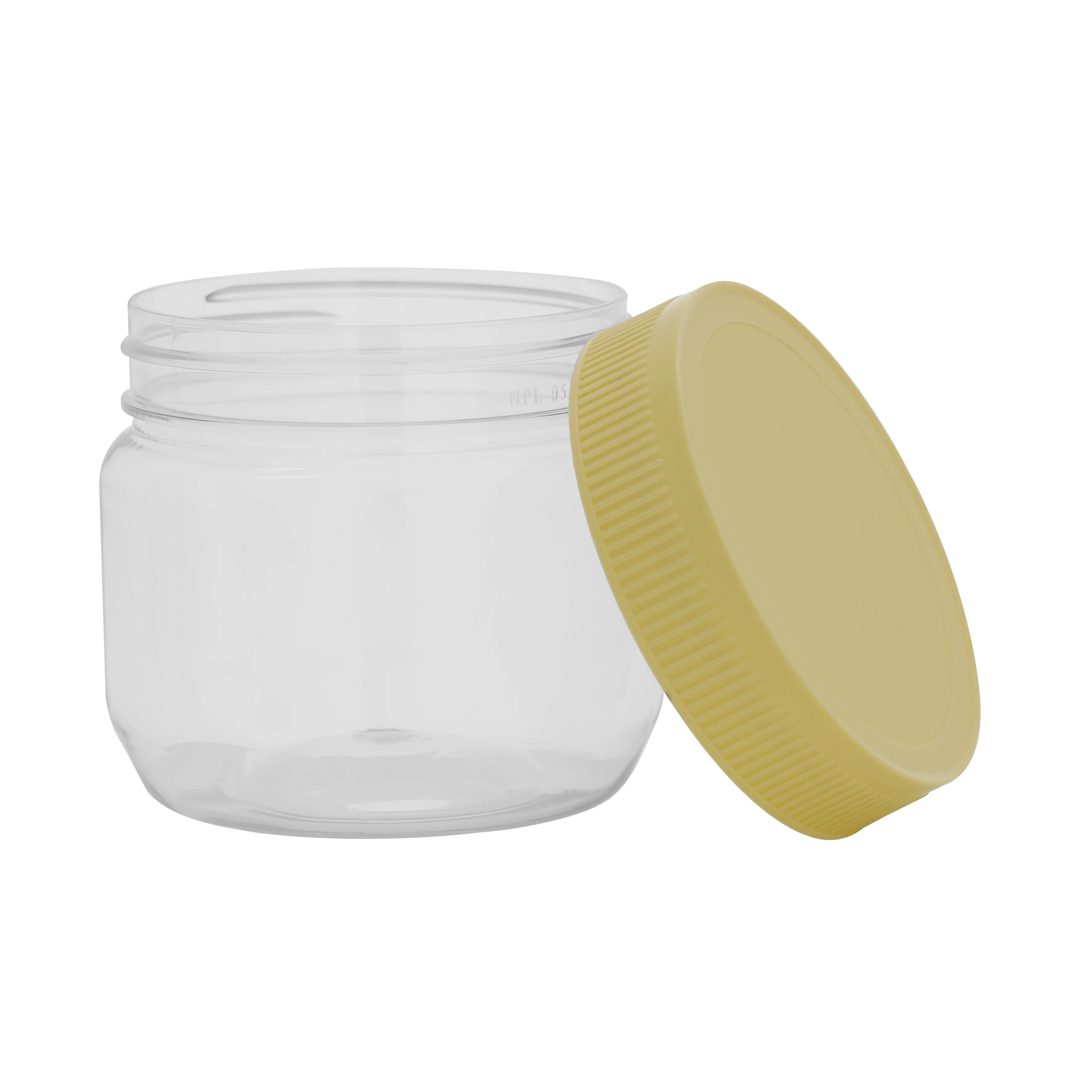 RoyalFord RF11094 Round Airtight PET Jar | 250ML | BPA Free | Leak Proof & Odor Free Storage Container | Perfect for Kitchen Food Grains, Spices &  Snacks | Durable - Image 2