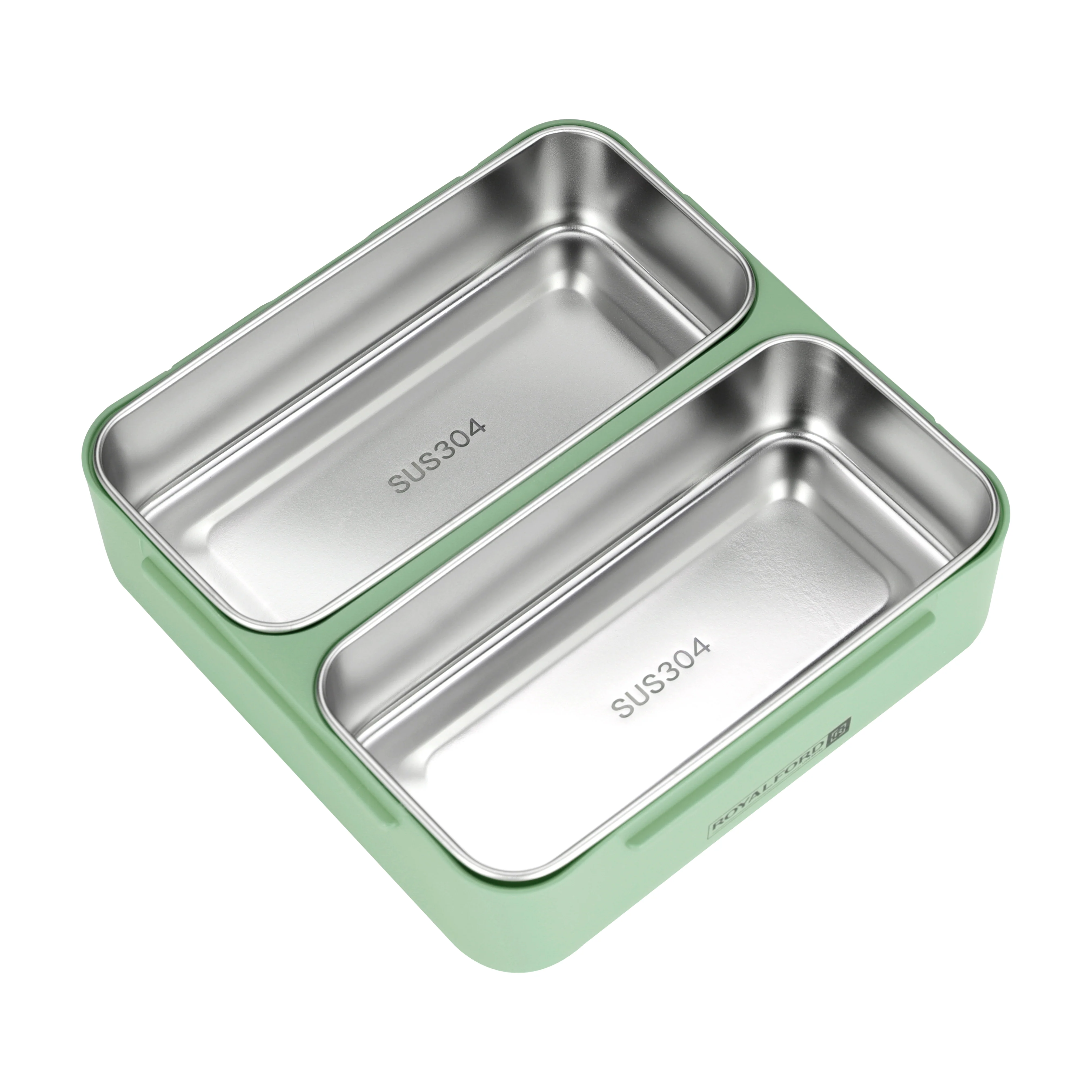 Royalford RF11102 Stainless Steel Lunch Box 1100ml | Leak-Proof Insulated Food Container with Sealing Ring | Locking Clips & Durable Design for Office, School & Travel - Image 4