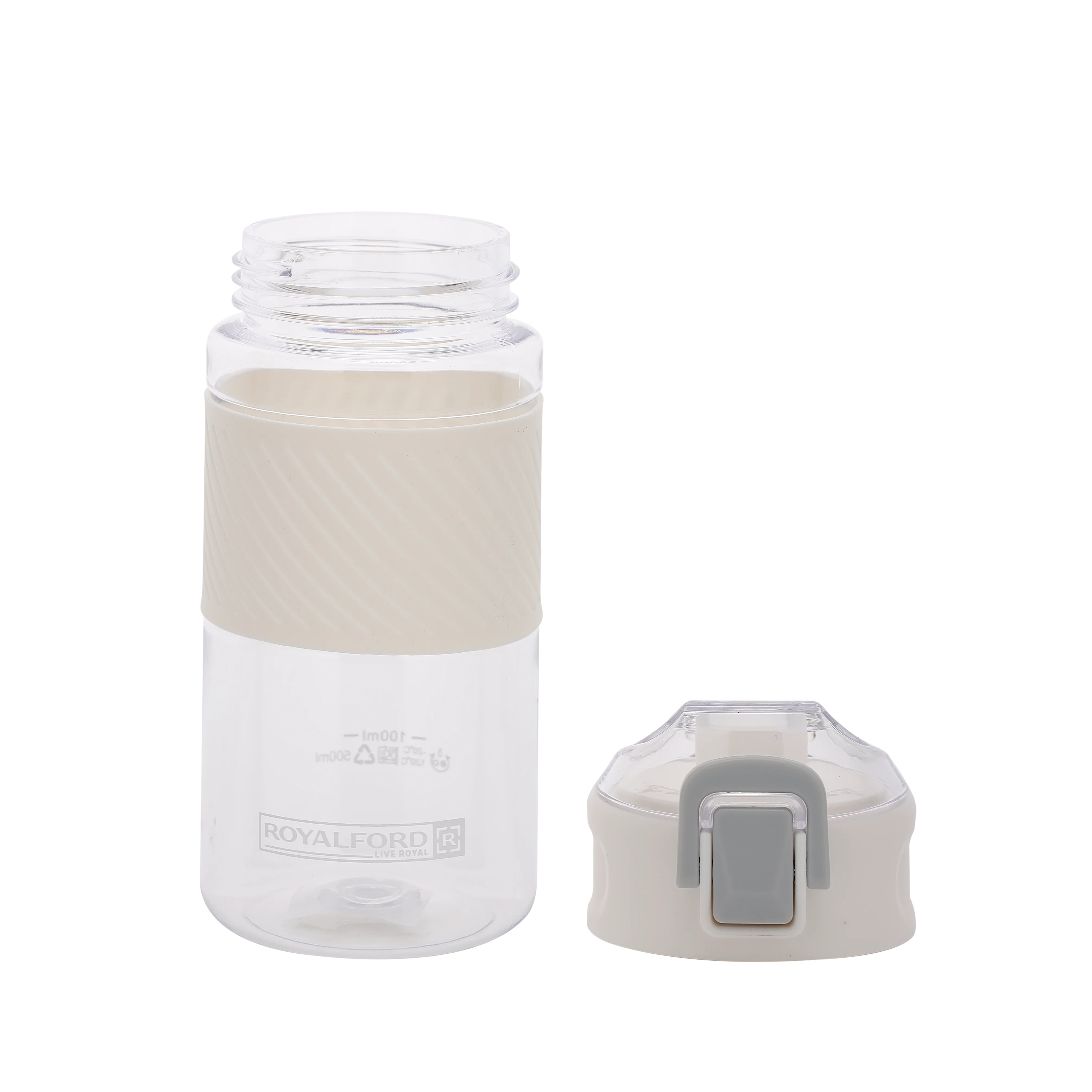 Royalford RF11110 500ML BPA-Free Water Bottle | Leakproof Flip Top Lid | Portable Lightweight Drinking Bottle | Perfect  for Gym, Travel, Office, School & Outdoor Use - Image 2