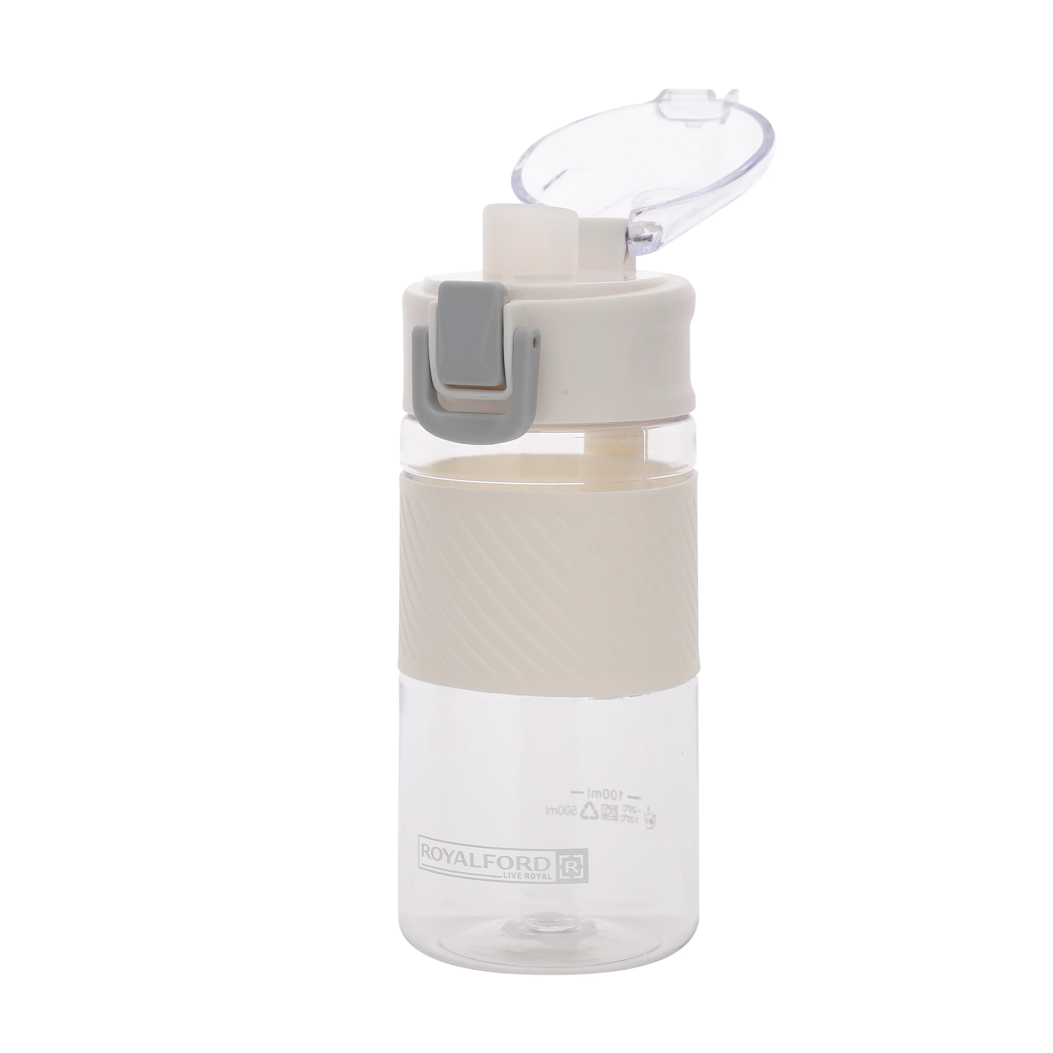 Royalford RF11110 500ML BPA-Free Water Bottle | Leakproof Flip Top Lid | Portable Lightweight Drinking Bottle | Perfect  for Gym, Travel, Office, School & Outdoor Use - Image 3