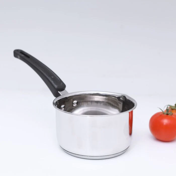 Royalford RF11121 14CM Stainless Steel Saucepan | Heavy-Gauge Tri-Ply Base| Induction Compatible| Food-Grade Steel Interior| Encapsulated Aluminium Core| Strong Handle - Image 3