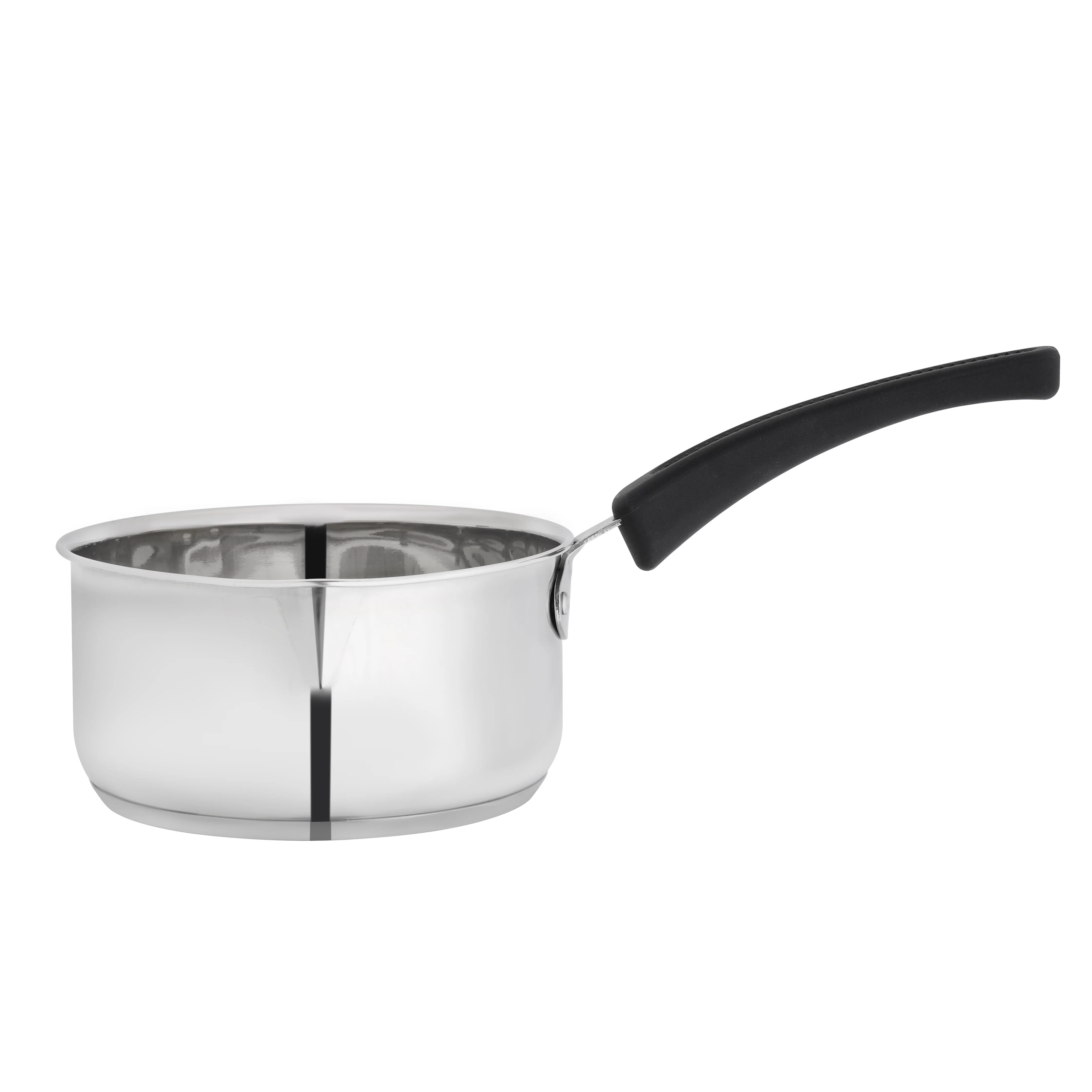 Royalford RF11122 16CM Stainless Steel Saucepan | Heavy-Gauge Tri-Ply Base | Induction Compatible | Food-Grade Steel Interior| Encapsulated Aluminium Core| Strong Handle - Image 3