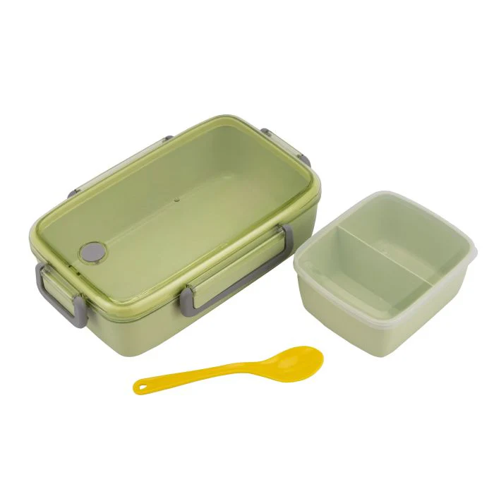 Royalford RF11125 Lunch Box with Cutlery 950ml | Leak-Proof Premium Plastic Food Container | Locking Clips| Heat Retention & Portable Design for Office, School & Travel - Image 2