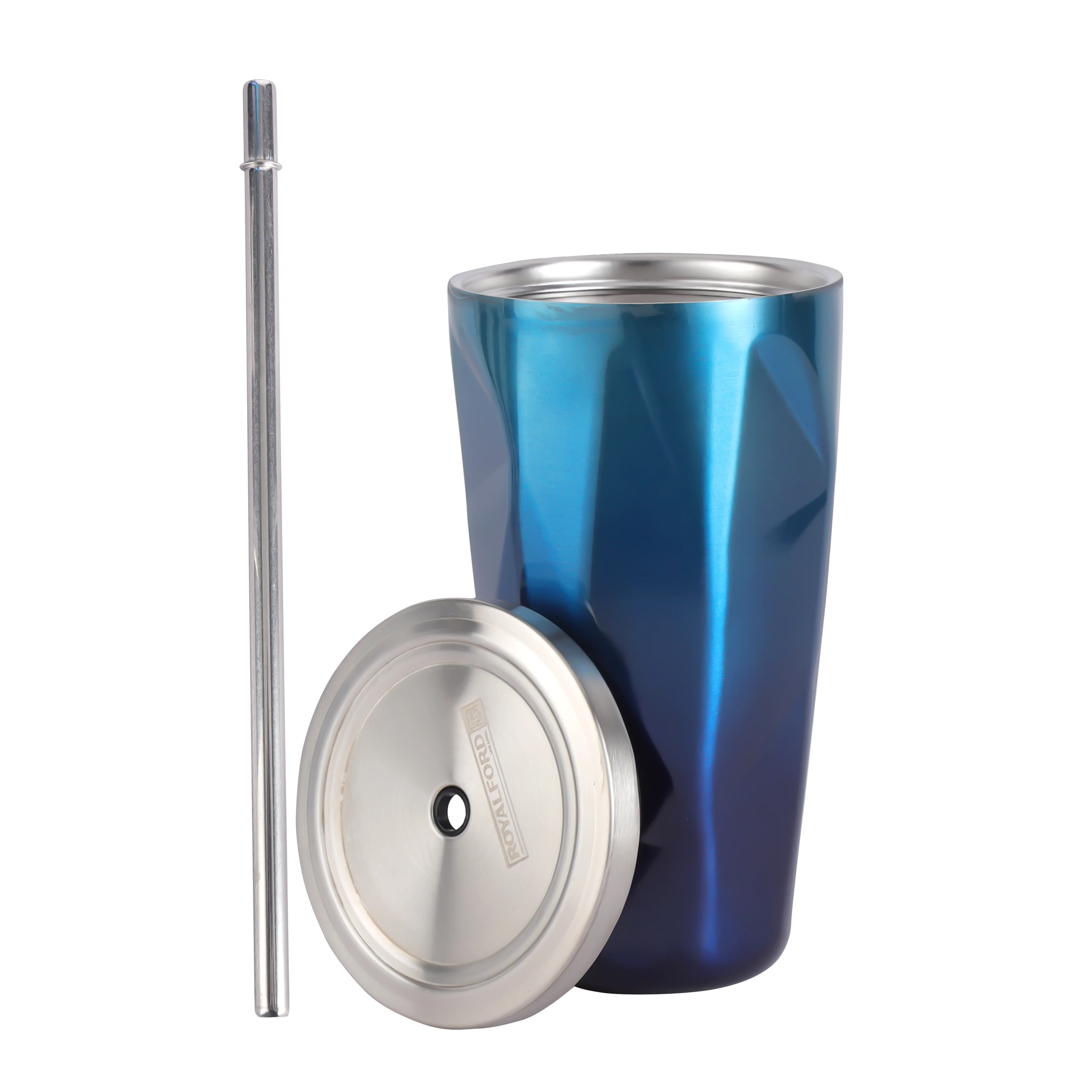 Royalford RF11137 450ml Vacuum Mug with Straw | Double Wall Stainless Steel Insulated Tumbler for Hot & Cold Drinks| Leak-Proof Travel Cup for Home, Office & Outdoors - Image 3