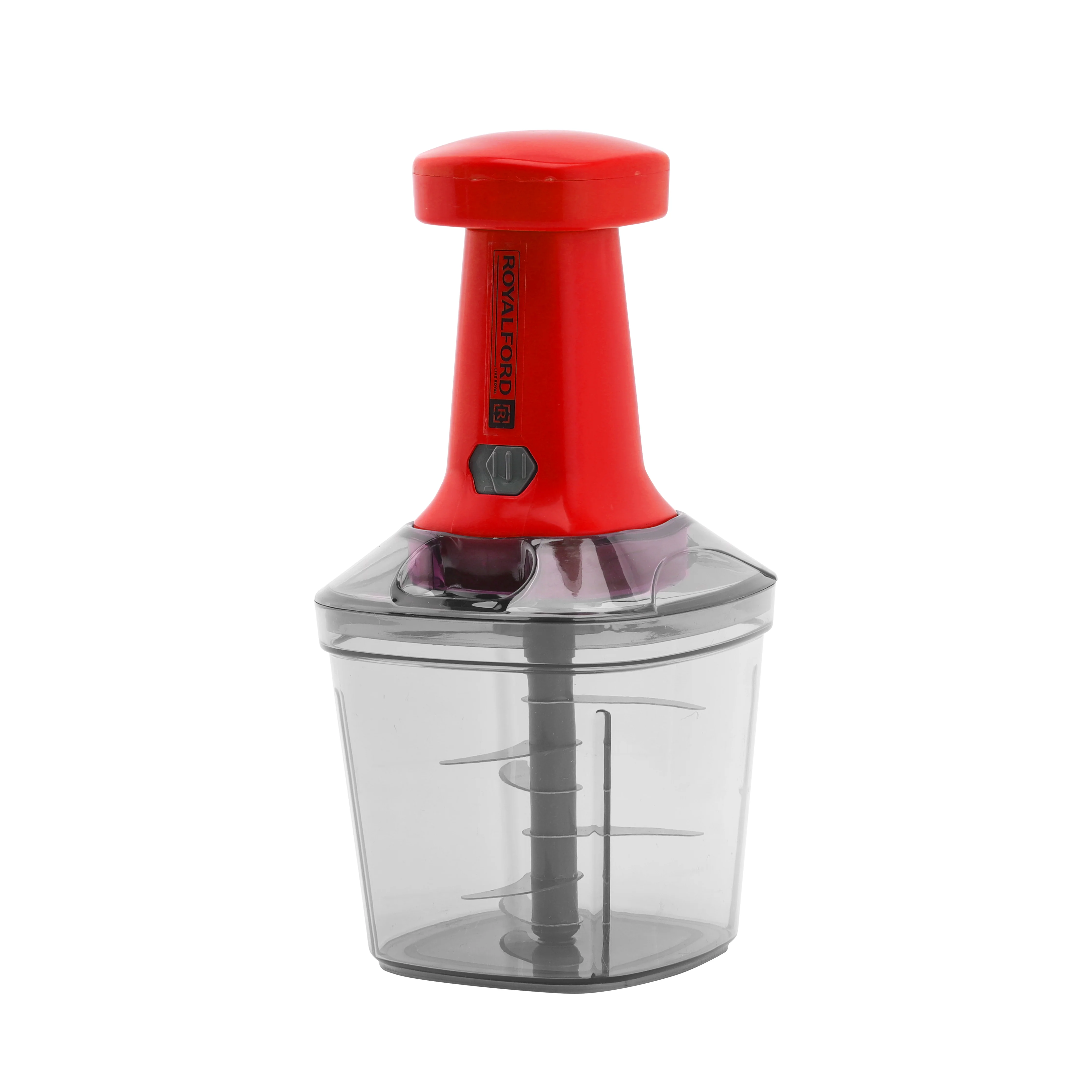 Royalford RF11158 Push Chopper | 6-Tier Stainless Steel Blade System | 1000ml Large Capacity Container | Quick Vegetable & Fruit Chopping | BPA-Free Food Grade Build - Image 3