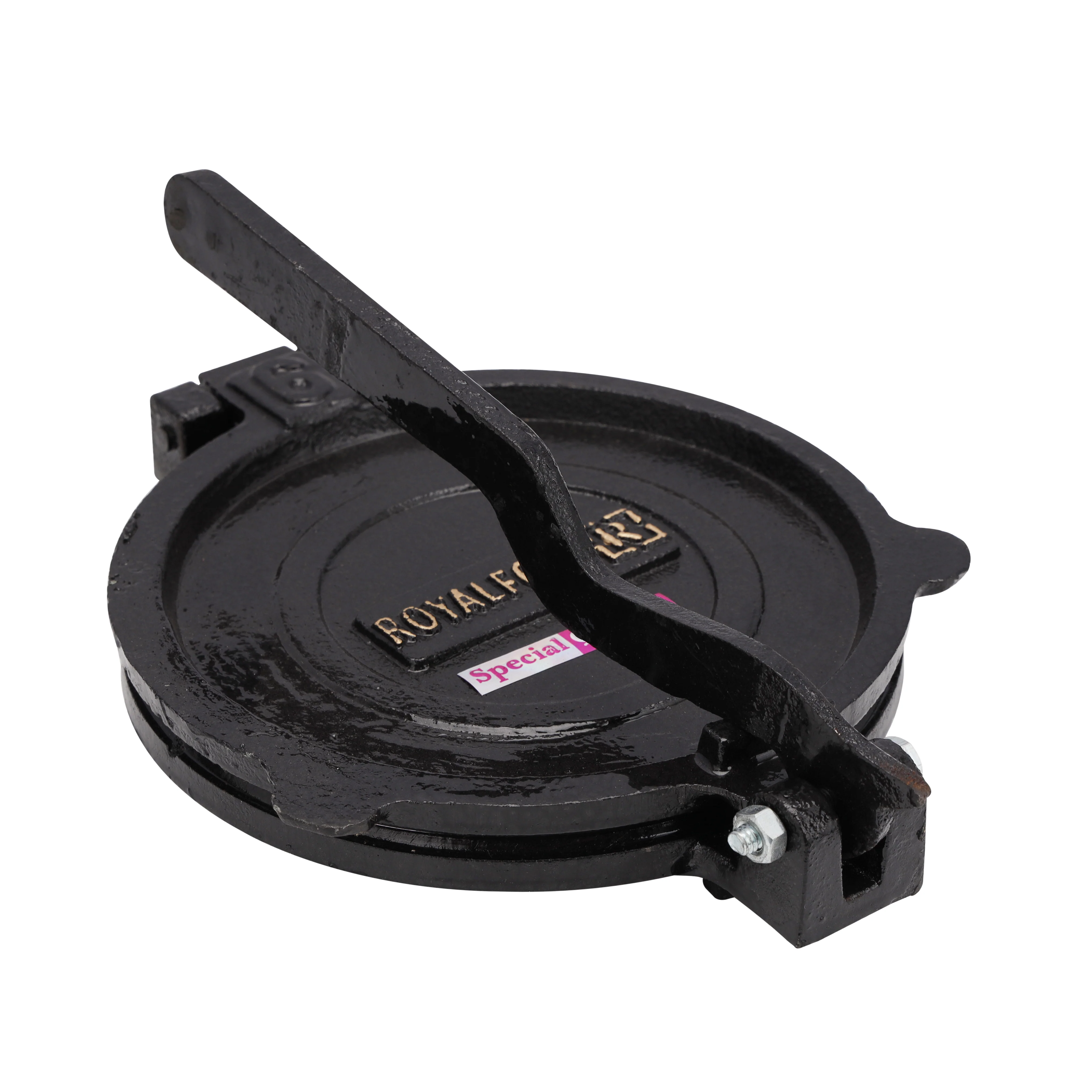 Royalford RF11167 Mica Plate Chapati Press 20cm | Heavy Cast Iron Roti and Chapati Maker|  Premium Food Grade Mica Plate | Easy Food Release and Stable Base Design Grip - Image 4