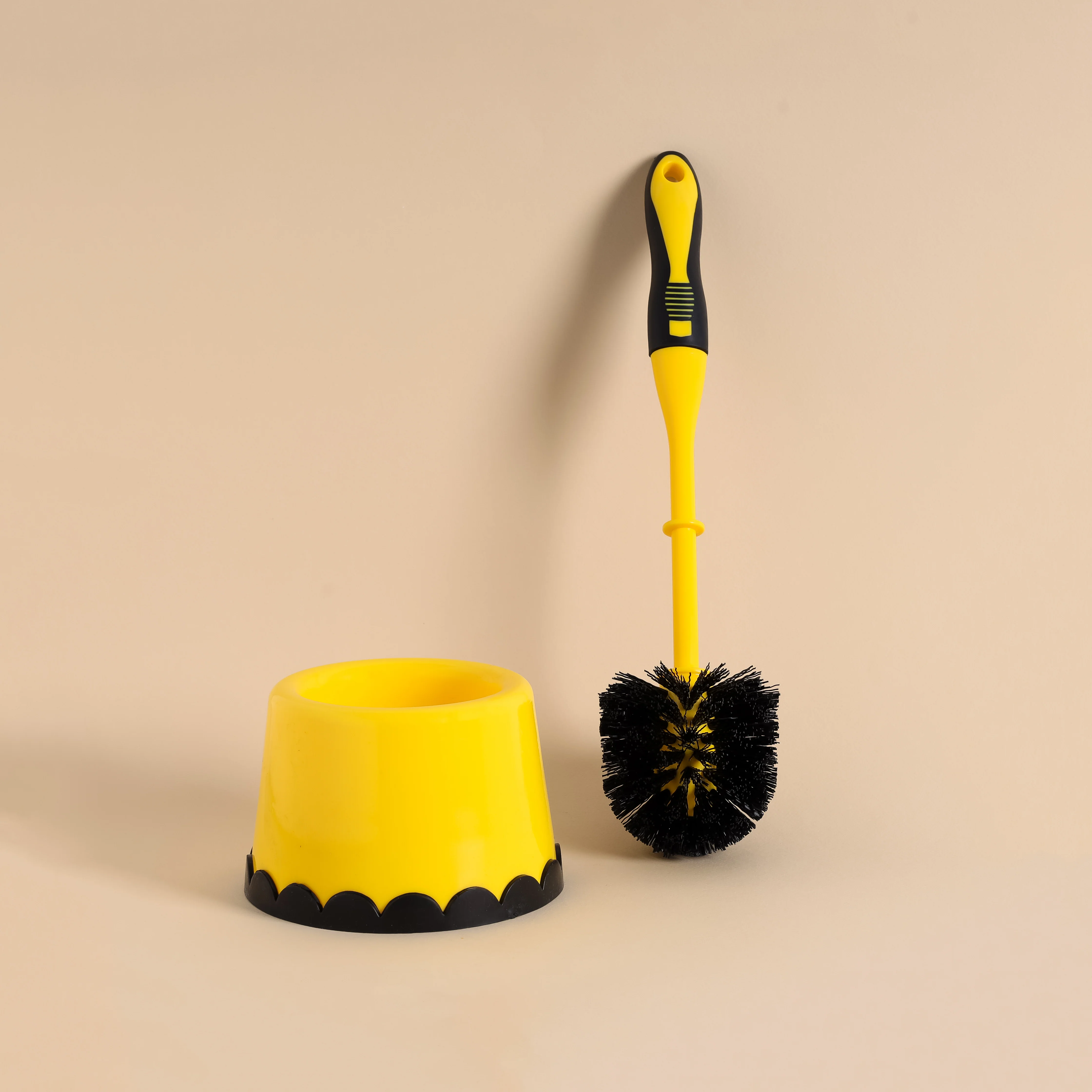 Royalford RF11189 Toilet Brush with Holder| Durable Bathroom Cleaning Brush & Ergonomic Handle| Flexible Bristles Scratch-Free Cleaning for Indian & Western Toilets Use| - Image 2