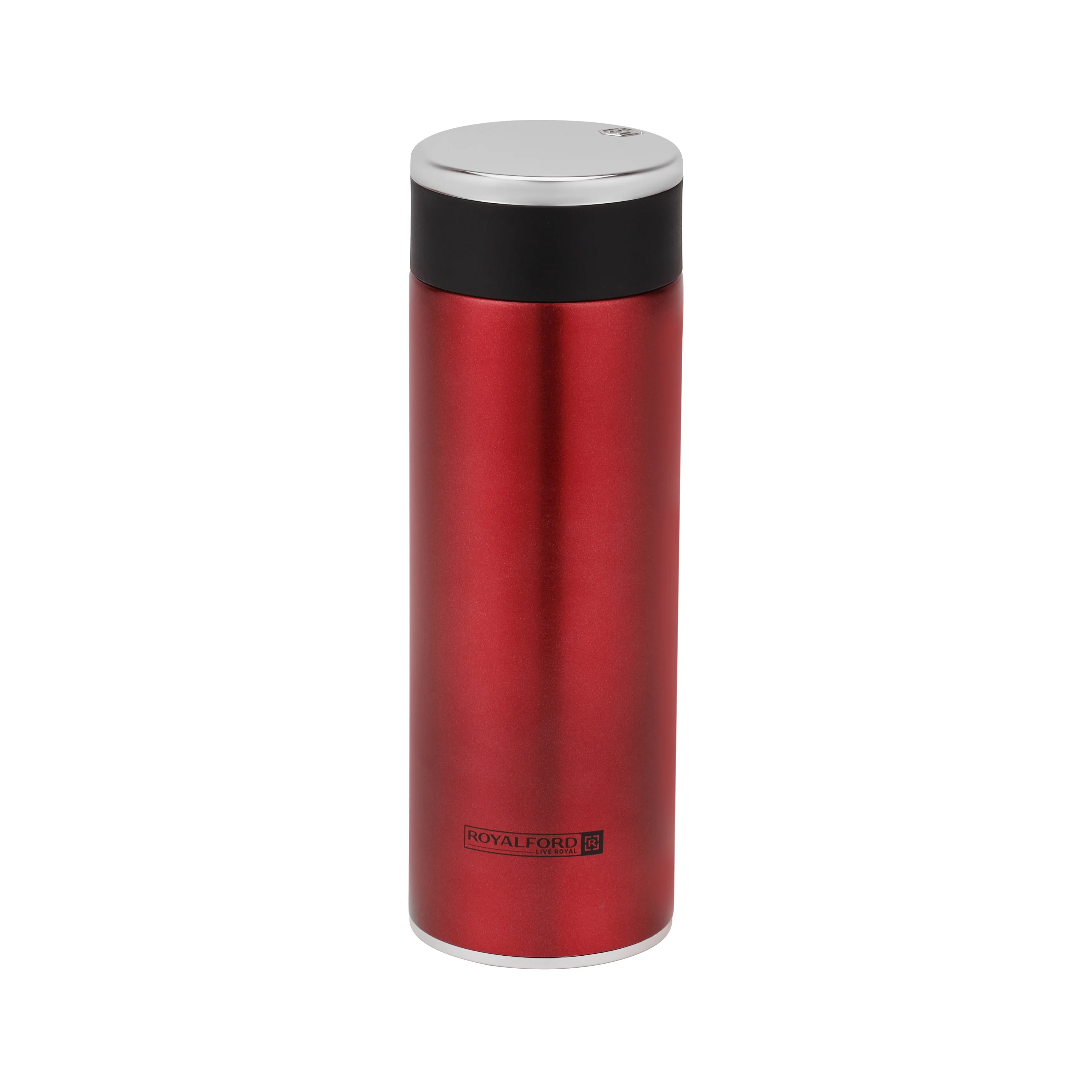 Royalford RF11248 360ml SS Vacuum Water Bottle | Double Wall Stainless Steel Insulated Flask | Leak Resistant Lid | Keeps Hot & Cold for Hours | Portable Travel Bottle