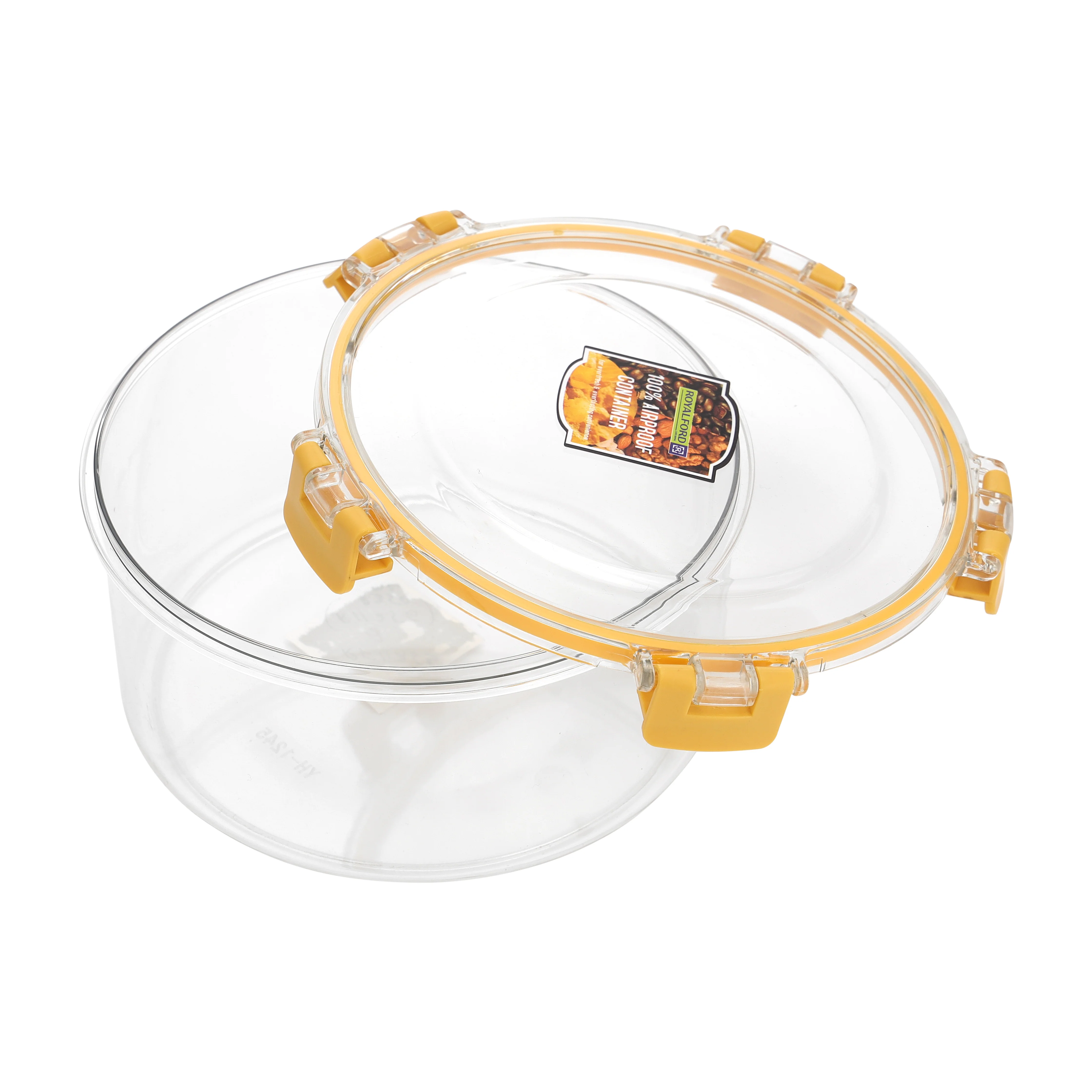 Royalford RF11254 Airtight Container 550ml| BPA-free material, leak-proof locking clips and silicone seal| stackable design, and freezer-safe storage for fresh food| - Image 3
