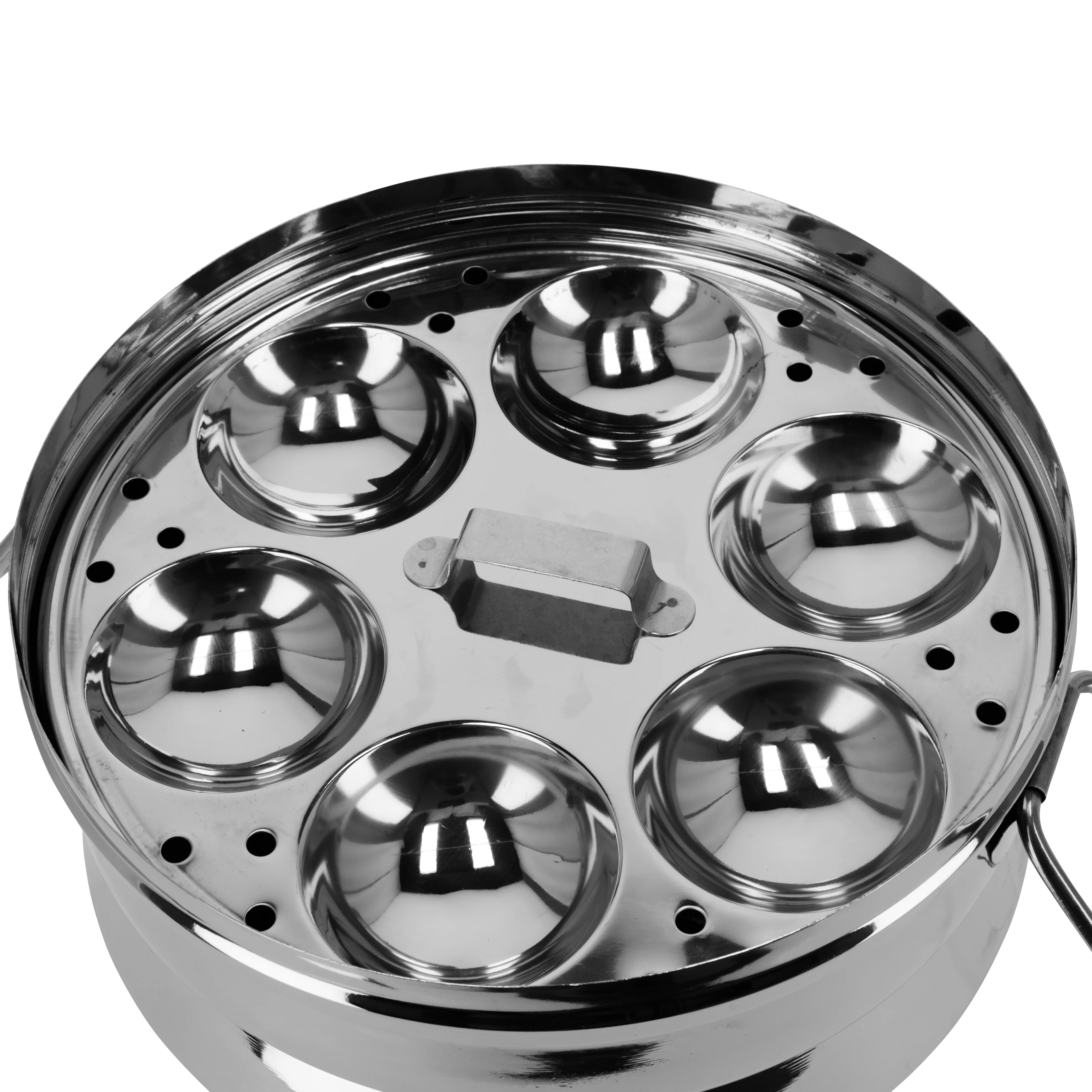 Royalford RF11340 Stainless Steel Idly Steamer Pot |Premium Food-Grade Stainless Steel Idli Cooker |2 Durable Racks| Induction Compatible Base |Healthy & Hygienic Cooking - Image 4