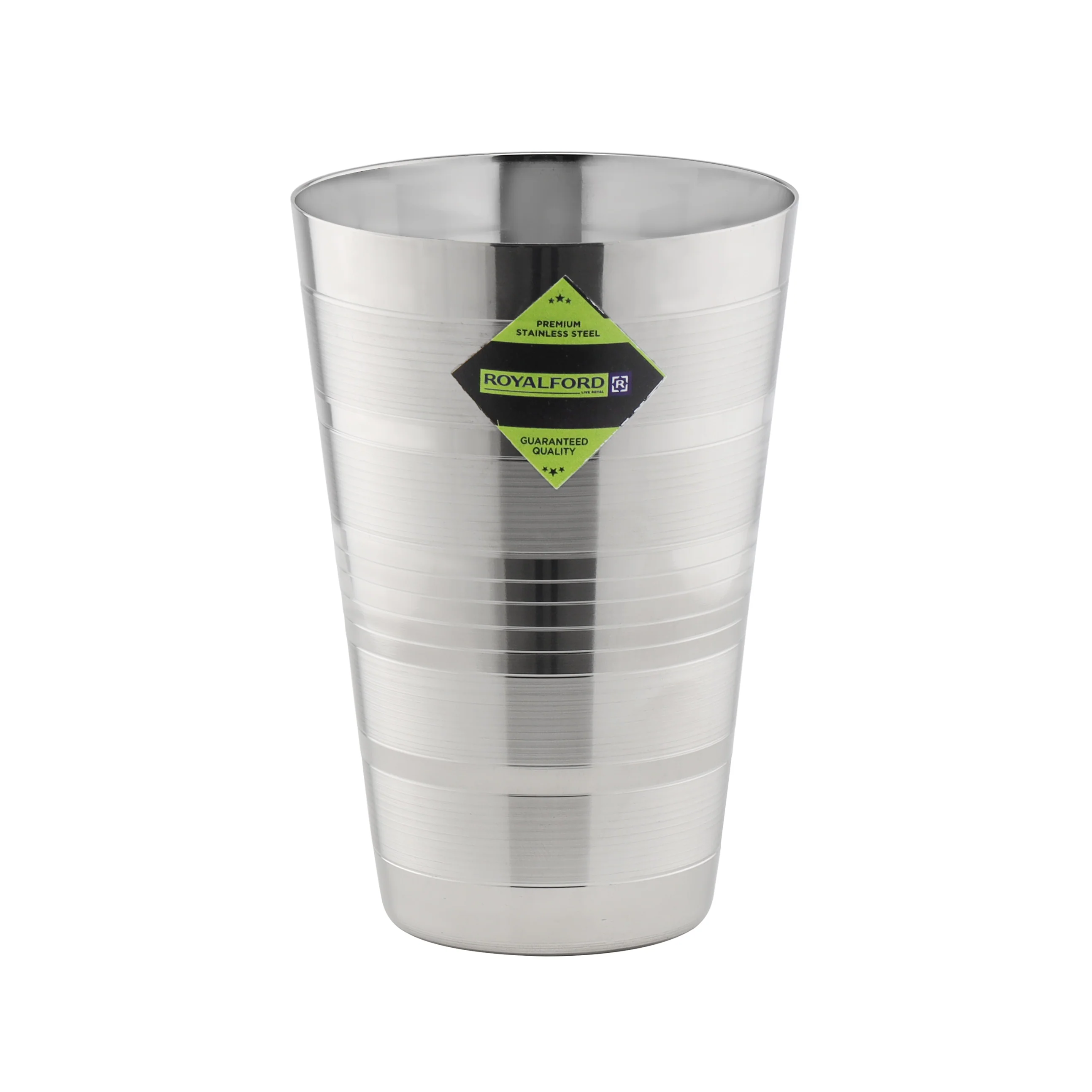 Royalford RF11463 Stainless Steel Designer Glass | 7cm with Mirror Finish Body | Durable Rust-Resistant Drinking Tumbler for Water, Juice & Daily Use, Premium Quality - Image 4
