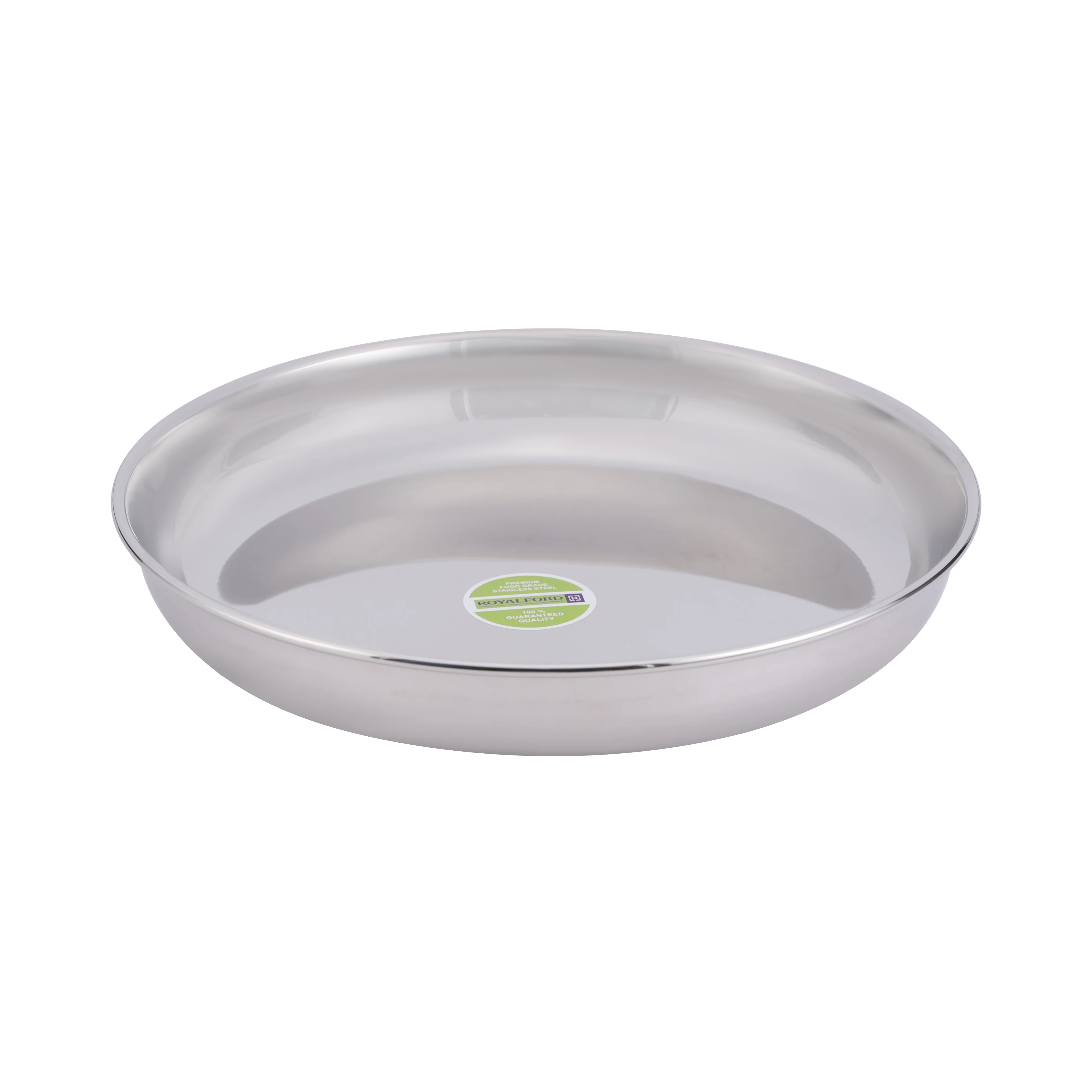 Royalford RF11467 stainless steel rice plate| 21cm, 23cm and 25cm sizes, mirror finish & durable| rust-resistant, easy to clean, for serving meals at home & restaurants| - Image 3