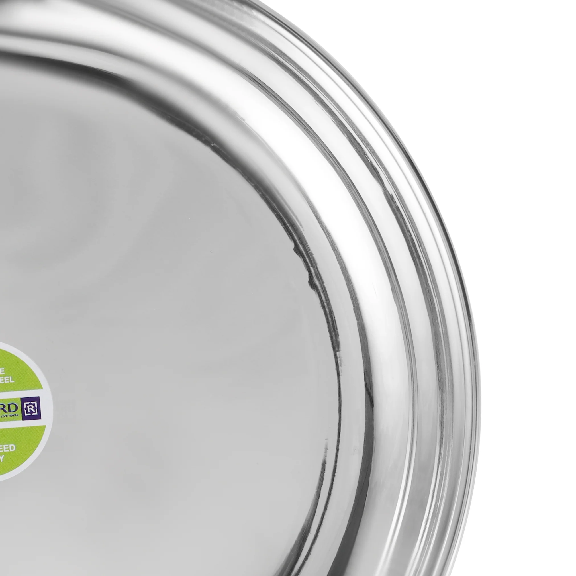 Royalford RF11467 stainless steel rice plate| 21cm, 23cm and 25cm sizes, mirror finish & durable| rust-resistant, easy to clean, for serving meals at home & restaurants| - Image 5