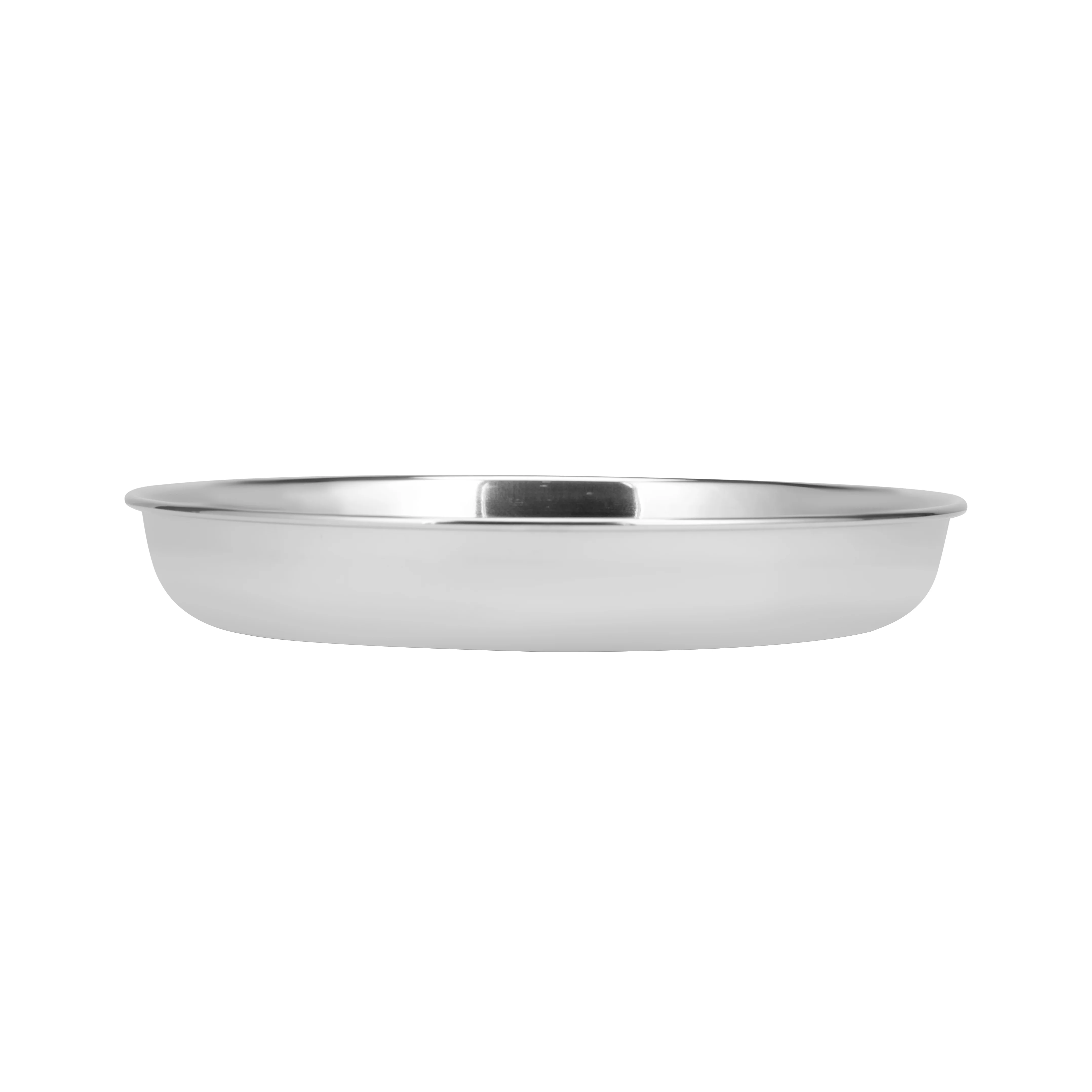 Royalford RF11468 Stainless Steel Rice Plate | 23cm Mirror Finish Dinner Plate | Durable Food Grade Steel Serving Plate | Rust Resistant Tableware for Home & Restaurant - Image 3