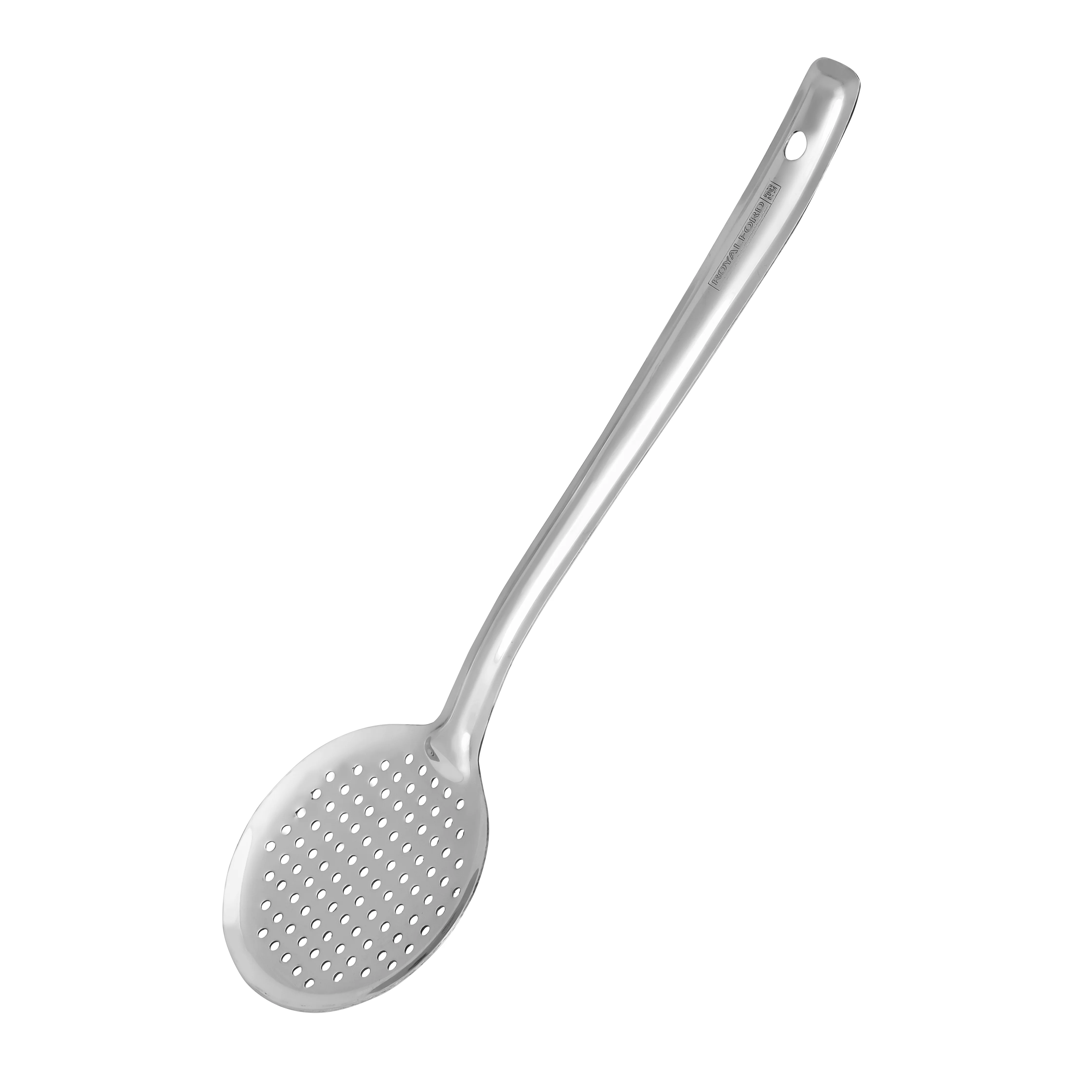 Royalford RF11488 Stainless Steel Basting Skimmer| made from 100% food-grade material & rust-resistant| perforated design, long handle, ideal for frying & serving| - Image 3