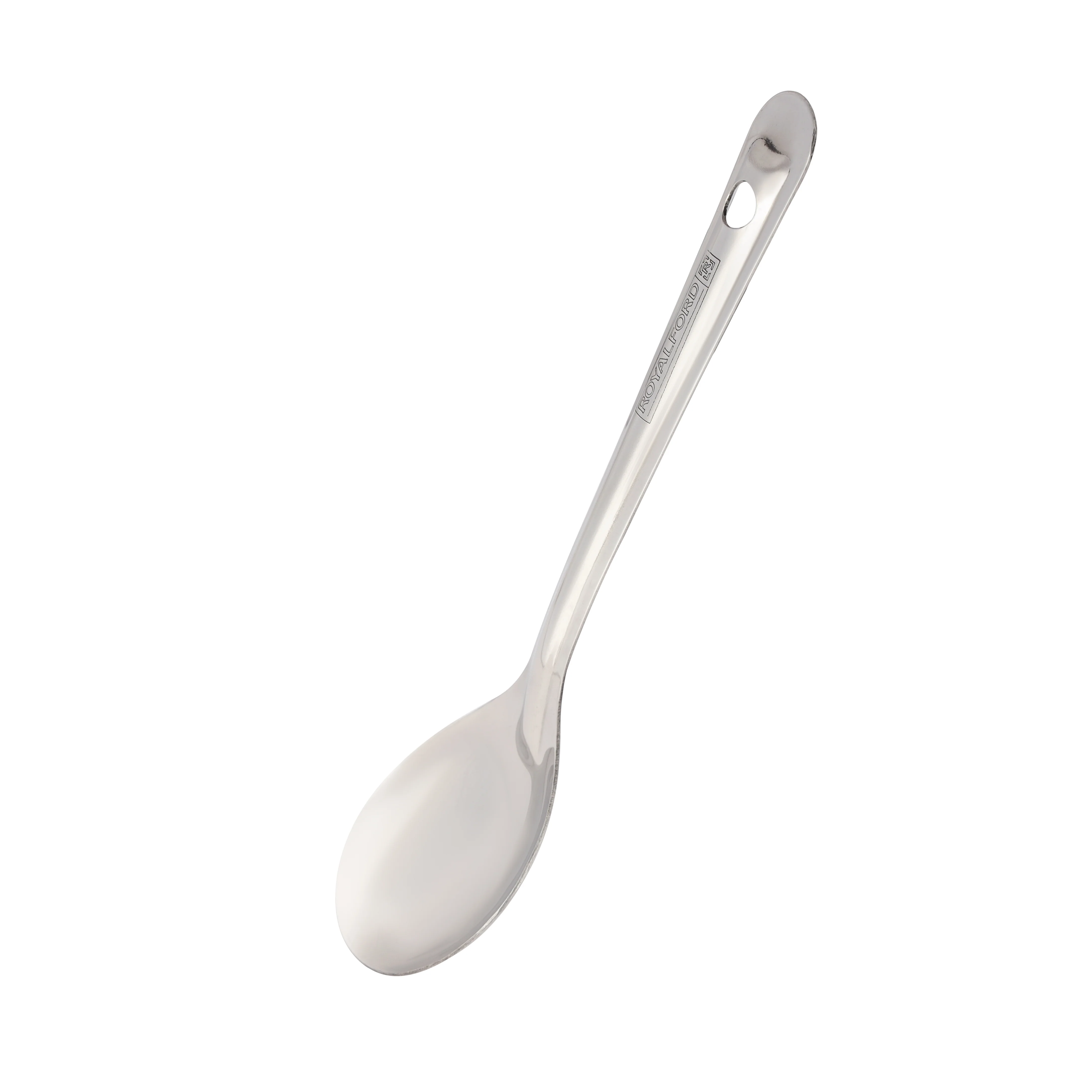 Royalford RF11493 Stainless Steel Basting Oval Spoon |  20.8CM | Food Grade | Durable Serving Spoon | Long Handle | Kitchen Spoon for Rice & Curry Serving |Rust Resistant - Image 2