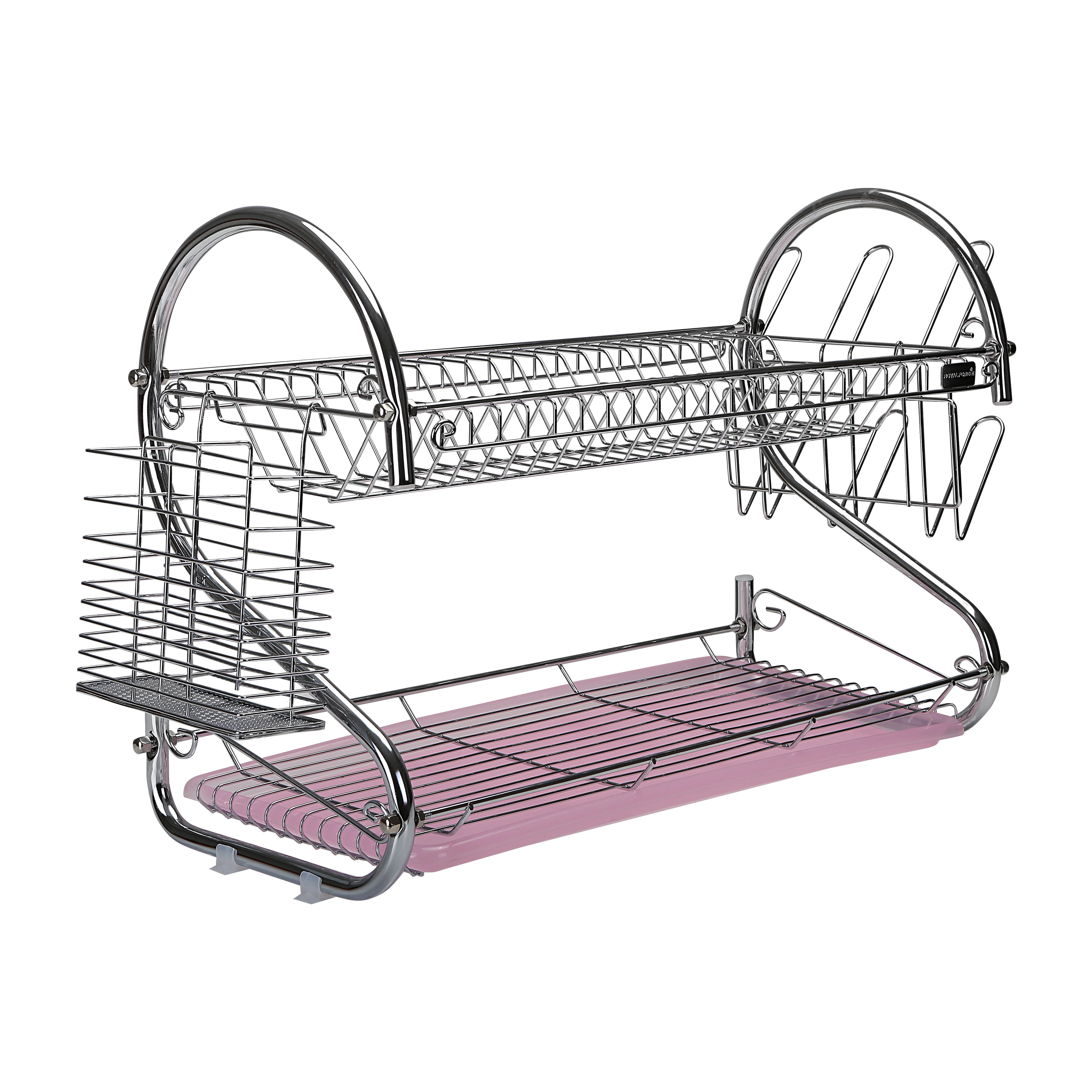 Royalford RF1151DRL Large Dish Rack with Drip Tray | Strong and Sturdy Kitchen Dish Drying Rack for Countertop Use | Easy to Clean | Portable Design | Hassle Free Setup - Image 3