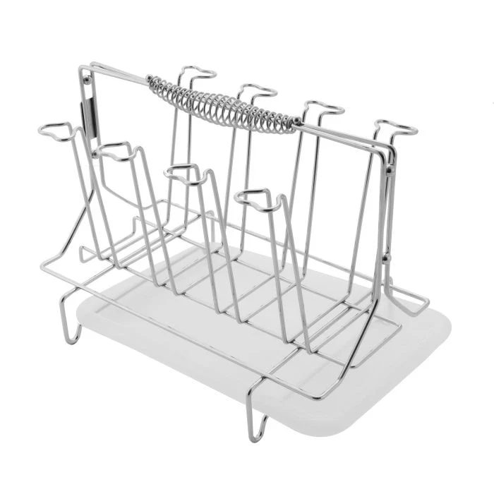 Royalford RF1155GH8 Stainless Steel 8 Glass Stand Holder with Drainer - Glass Drainer Storage Drying Rack - Glass Holder Rack - Drying Holds 8 Cups - Ideal for Storing/Draining/Drying Cups, Mugs, Glasses - Image 5