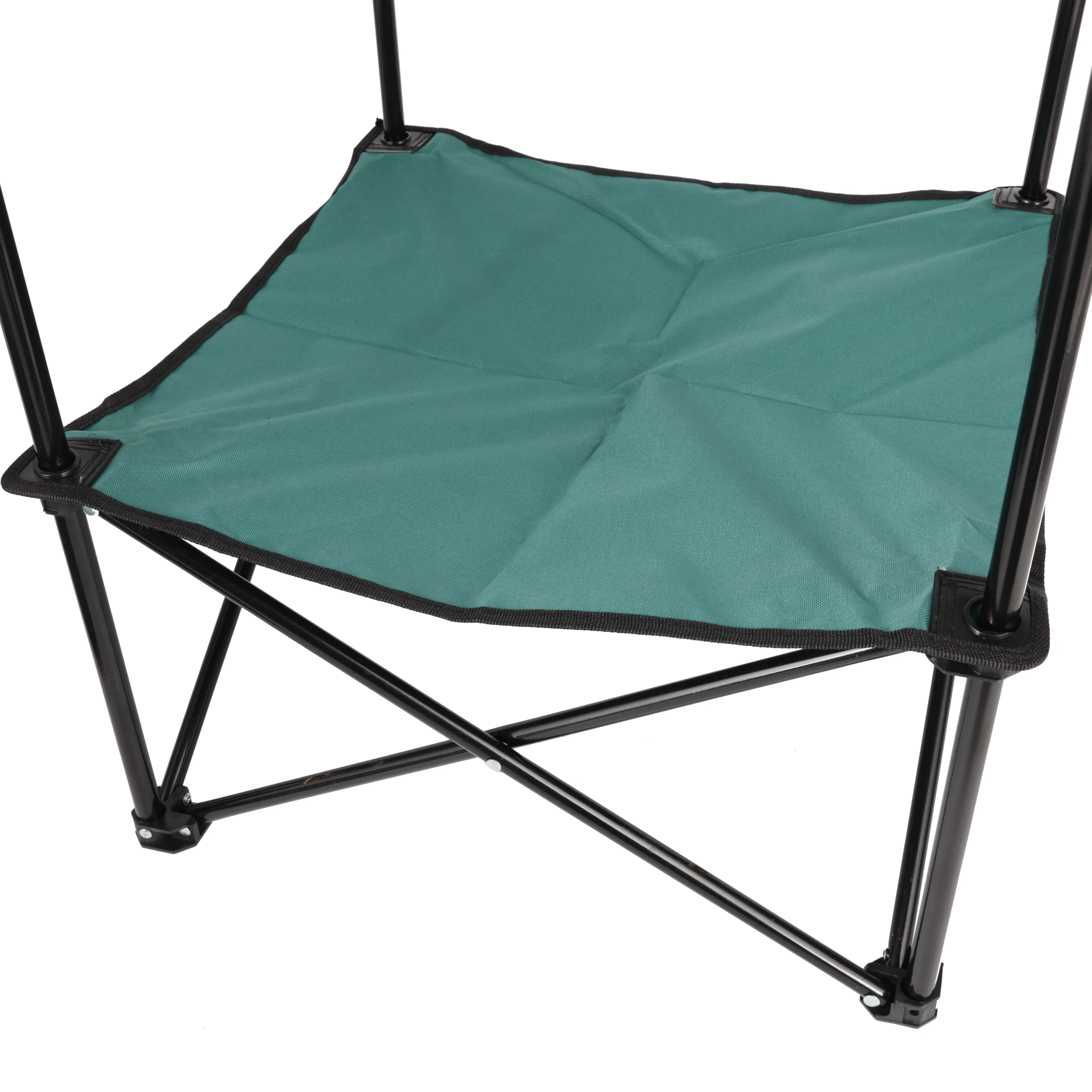 Royalford RF11673 round camping table with lightweight foldable design | iron tube frame, washable Oxford cloth, cup holders, storage shelf and carry bag included now - Image 3