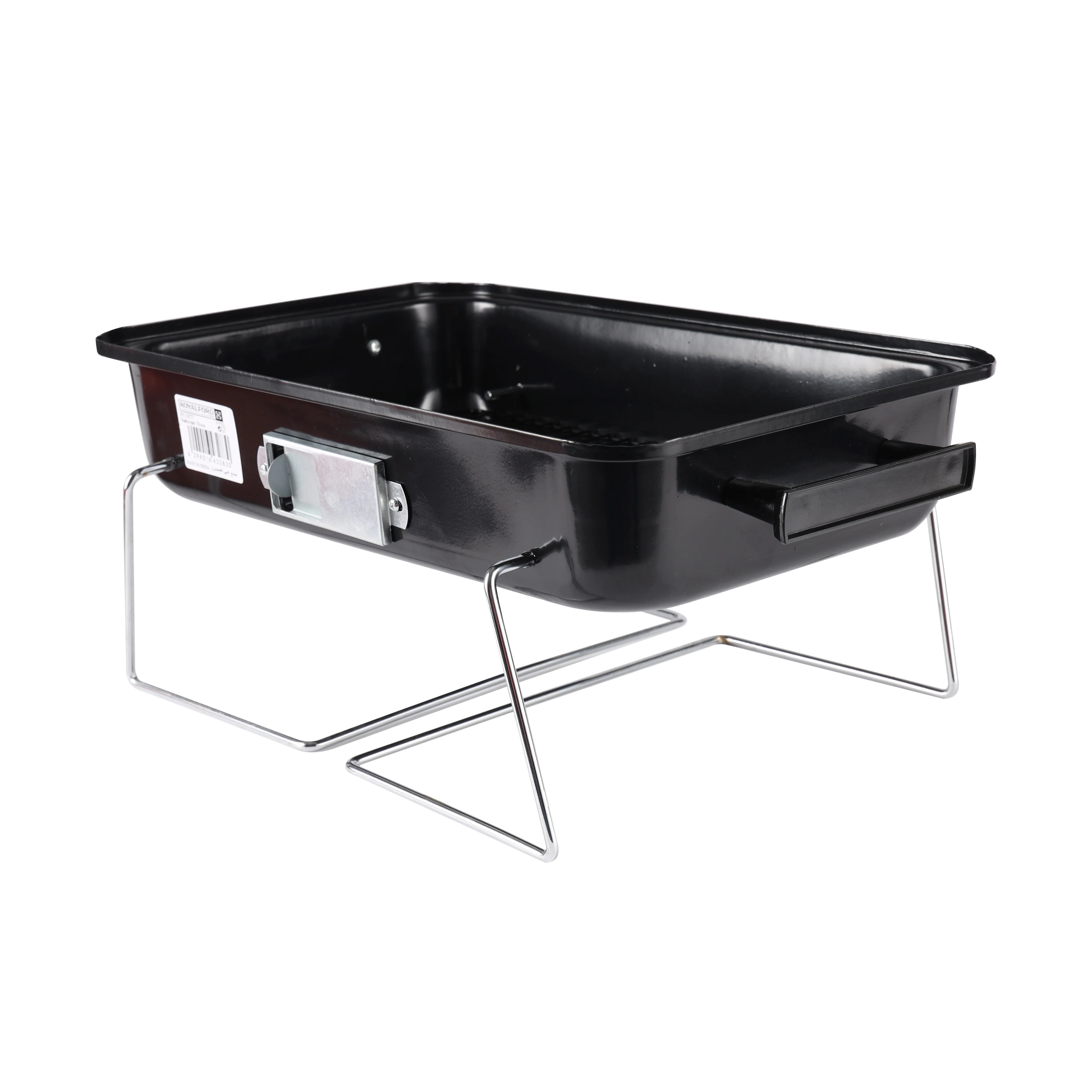 Royalford RF11677 Portable Charcoal Hamburger Stove | 170 Sq. In. Cooking Surface| Foldable Design | Outdoor BBQ Grill | Compact Steel Body |Easy Carry & Travel-Friendly - Image 4